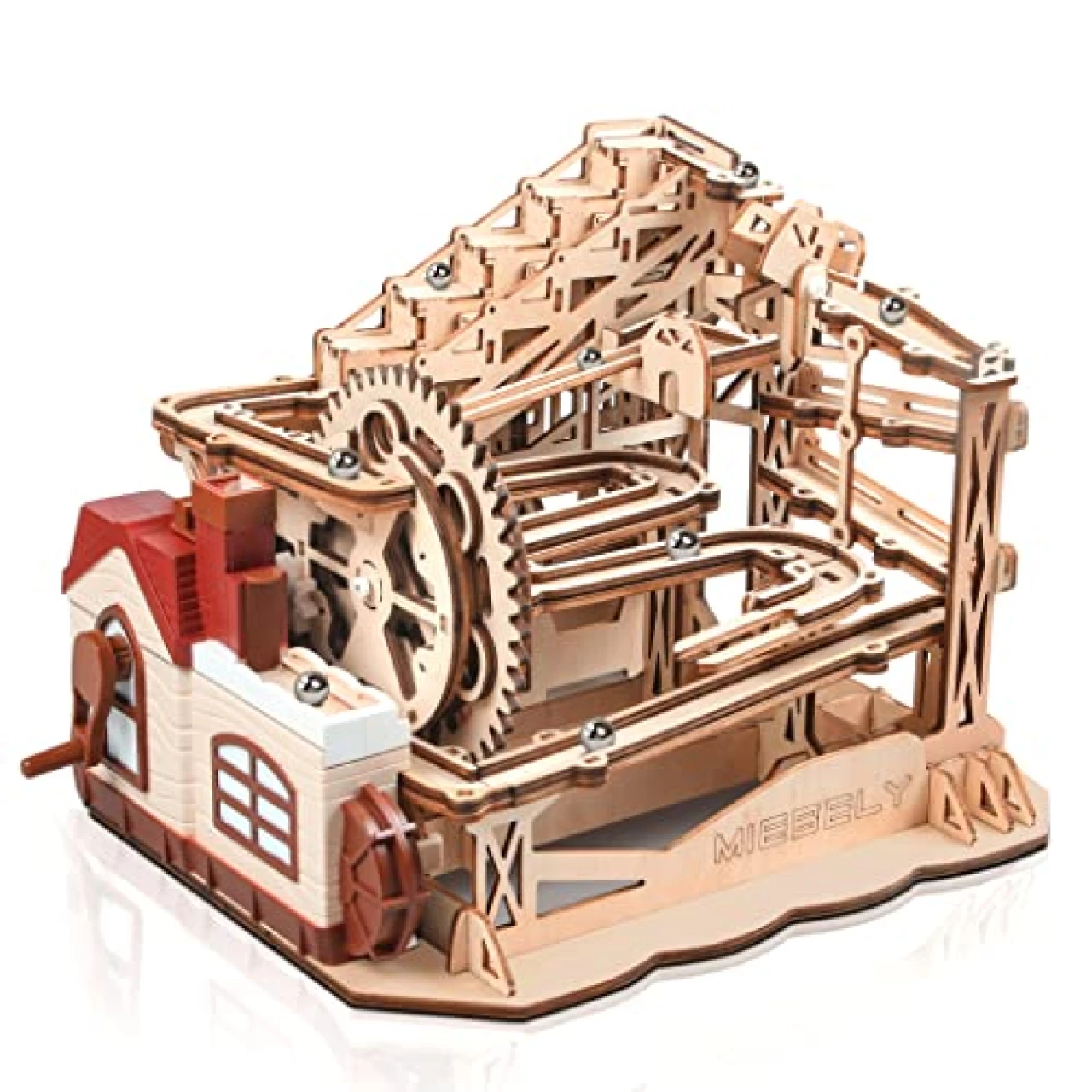 MIEBELY Electrical 3D Wooden Puzzles Adults Craft Toys DIY Marble Run Model Building Kits