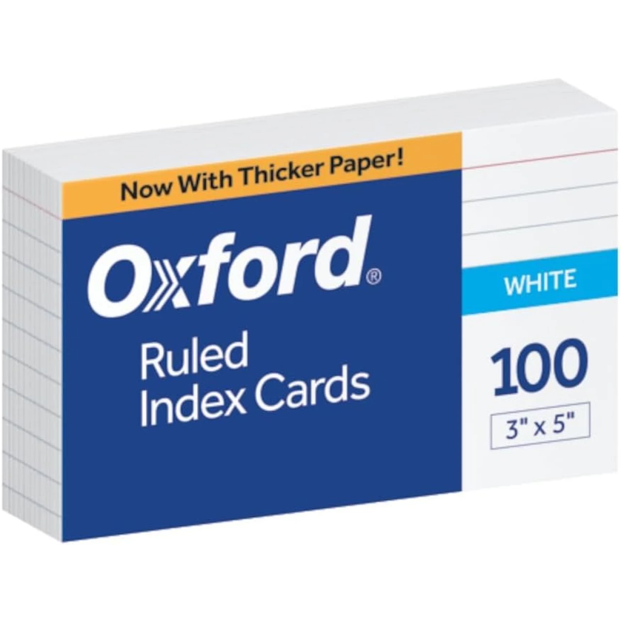 Oxford Ruled Index Cards, 3&quot; x 5&quot;, White, 100-Pack (31)