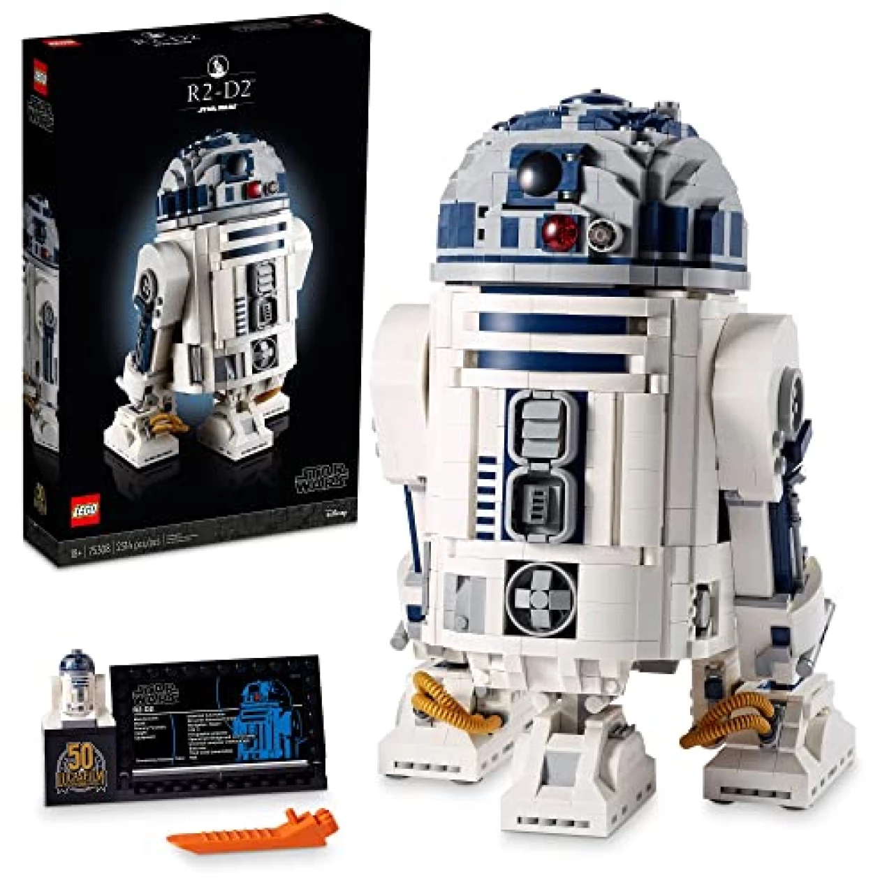 LEGO Star Wars R2-D2 75308 Droid Building Set for Adults, Collectible Display Model with Luke Skywalker’s Lightsaber