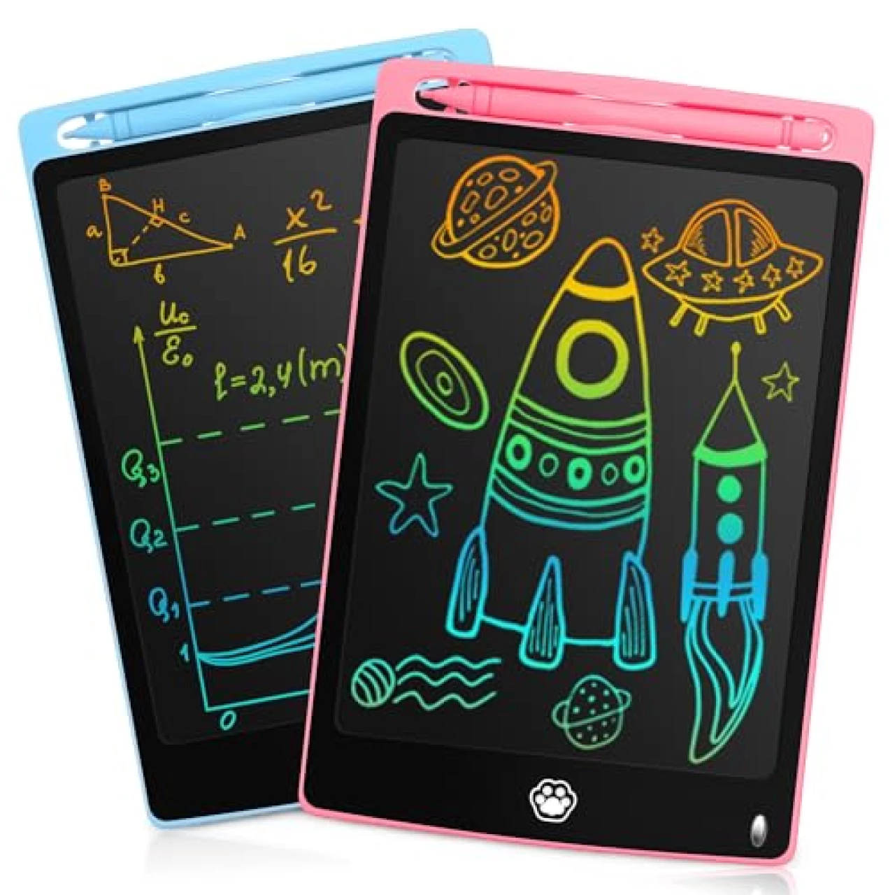 2 Pack LCD Writing Tablet, Electronic Drawing Writing Board, Erasable Drawing Doodle Board, Doodle Pad Toys for Kids Adults Learning &amp; Education, 8.5IN(Blue+Pink)