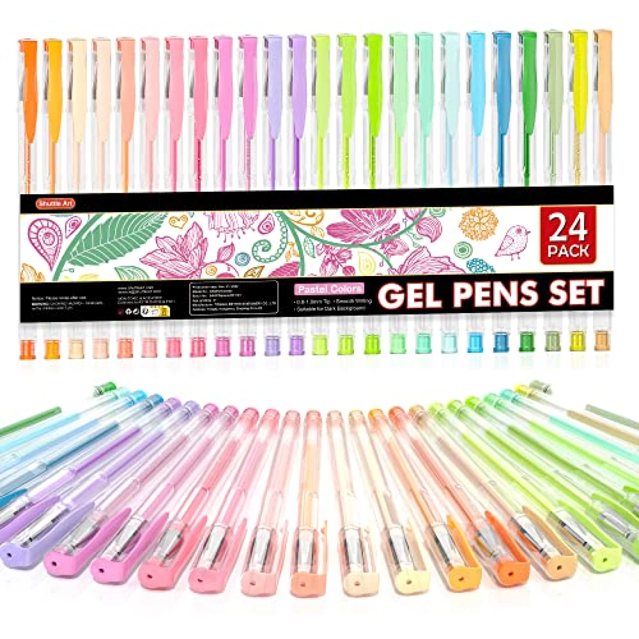Shuttle Art Pastel Gel Pens, 24 Colors
