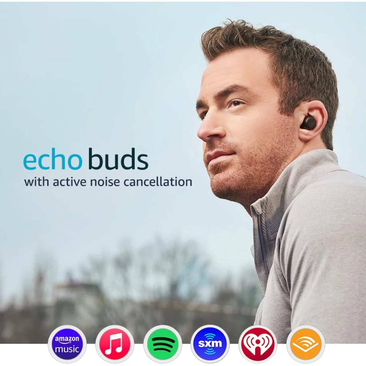 Echo Buds with Active Noise Cancellation (2021 release, 2nd gen) | Wireless charging case | Black