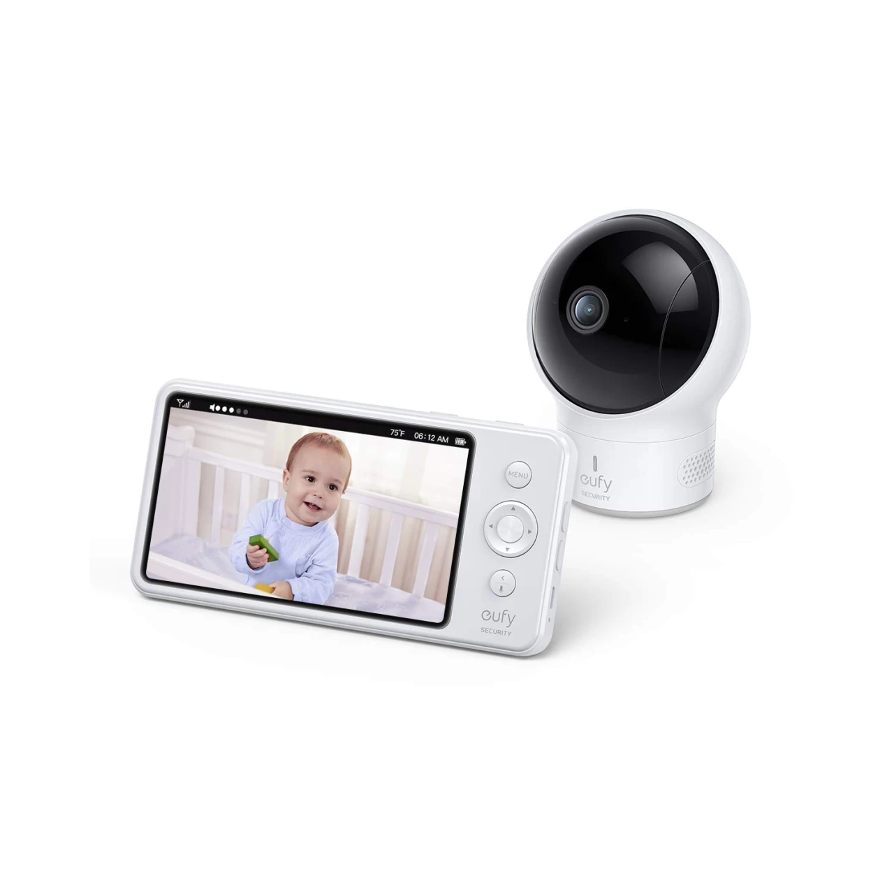 eufy Baby, SpaceView Pro 720p Video Baby Monitor with 5&rsquo;&rsquo; Screen, Two-Way Audio, Pan &amp; Tilt, Night Vision, Lullaby Player, for New Parents, Wide Angle Lens Not Included (No App Required &amp; Supported)