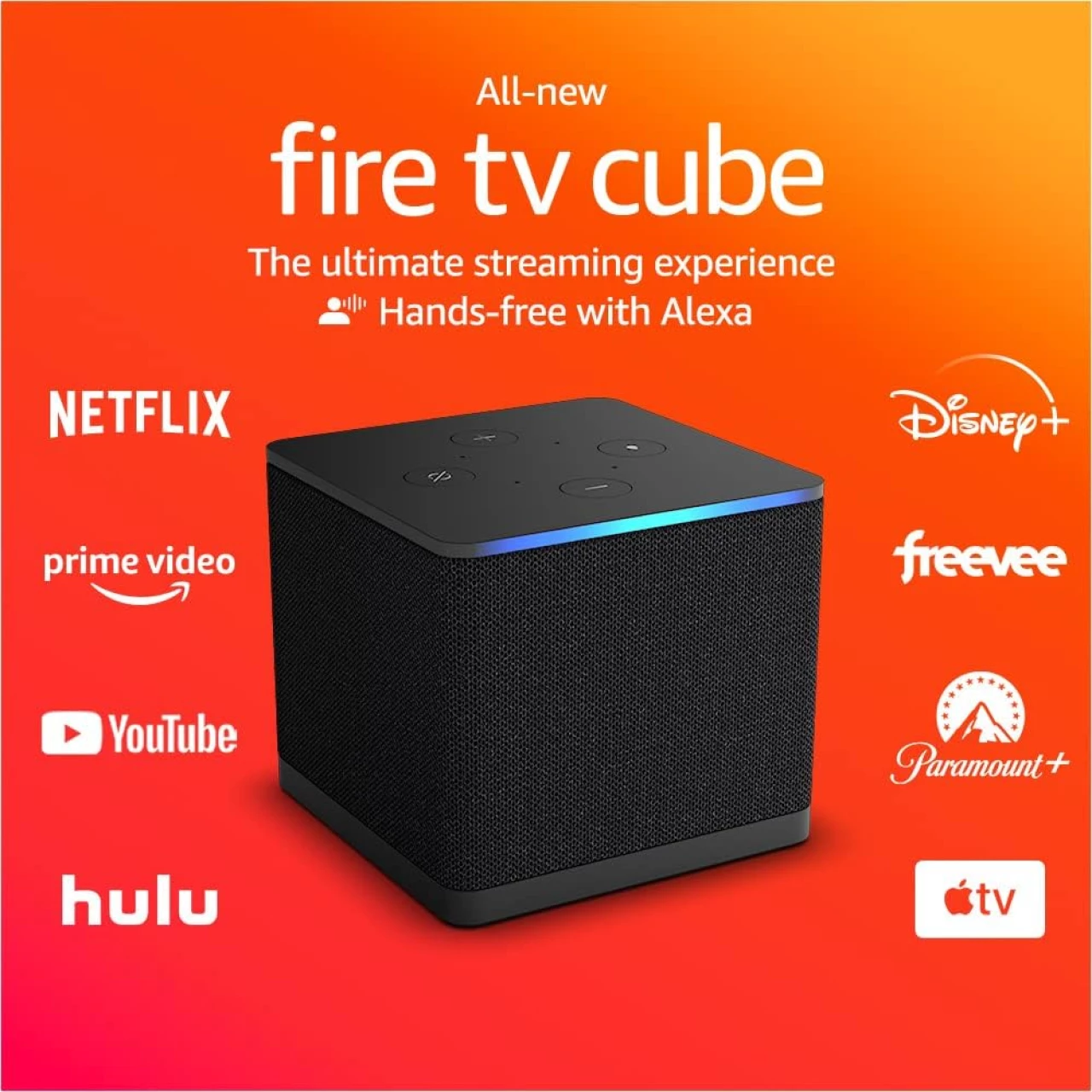 Fire TV Cube, Hands-free streaming device with Alexa, Wi-Fi 6E, 4K Ultra HD