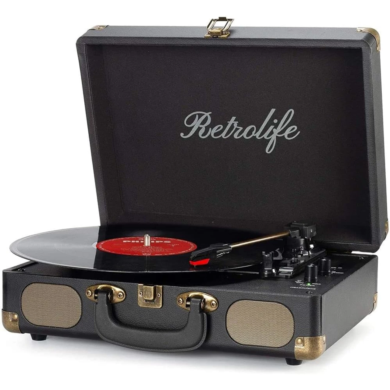 Vinyl Record Player 3-Speed Bluetooth Suitcase