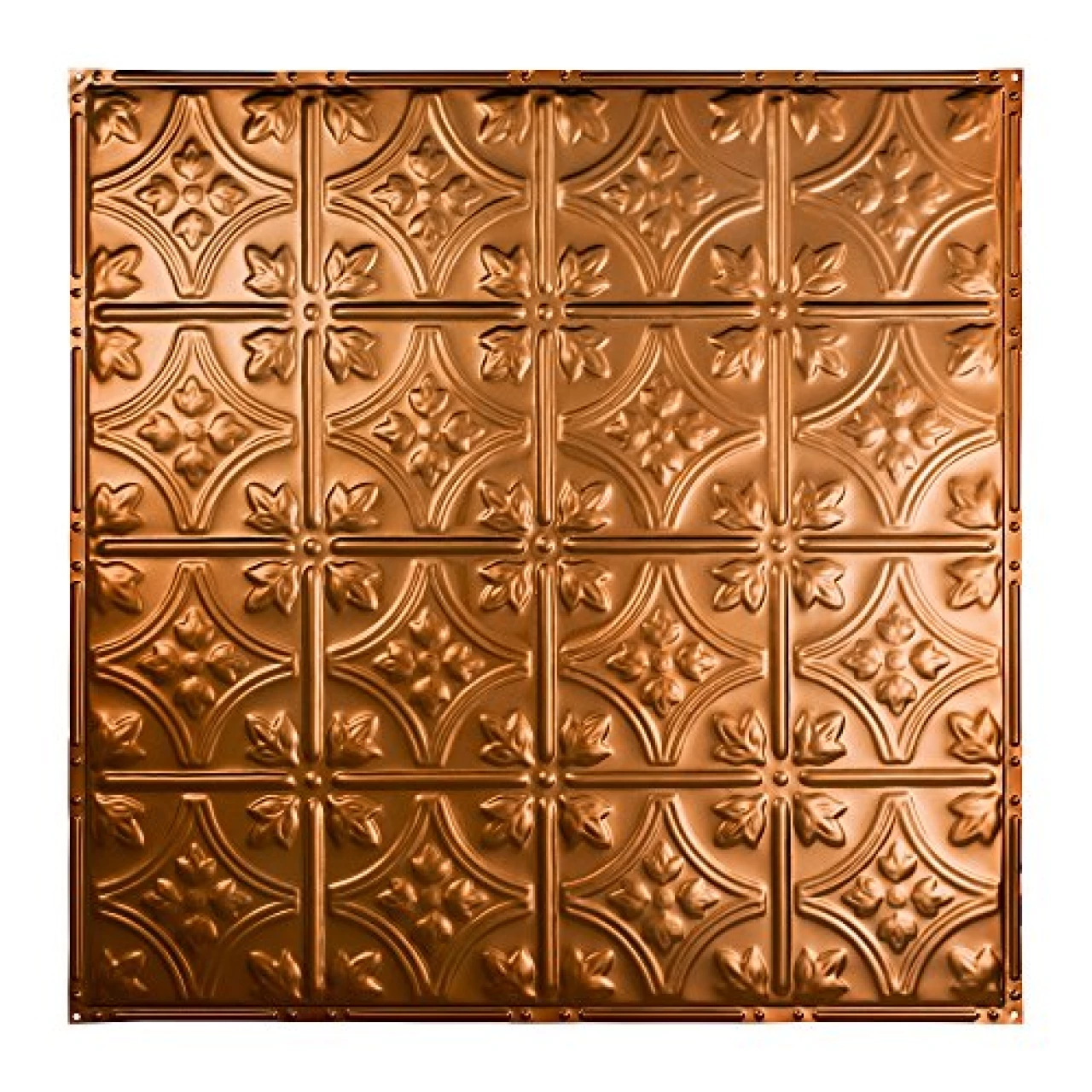 Great Lakes Tin Hamilton Copper 2ft x 2ft Lay in Ceiling Tiles - Perfect for DIY and Home Renovation Projects - Easy to Install (5 Pack)