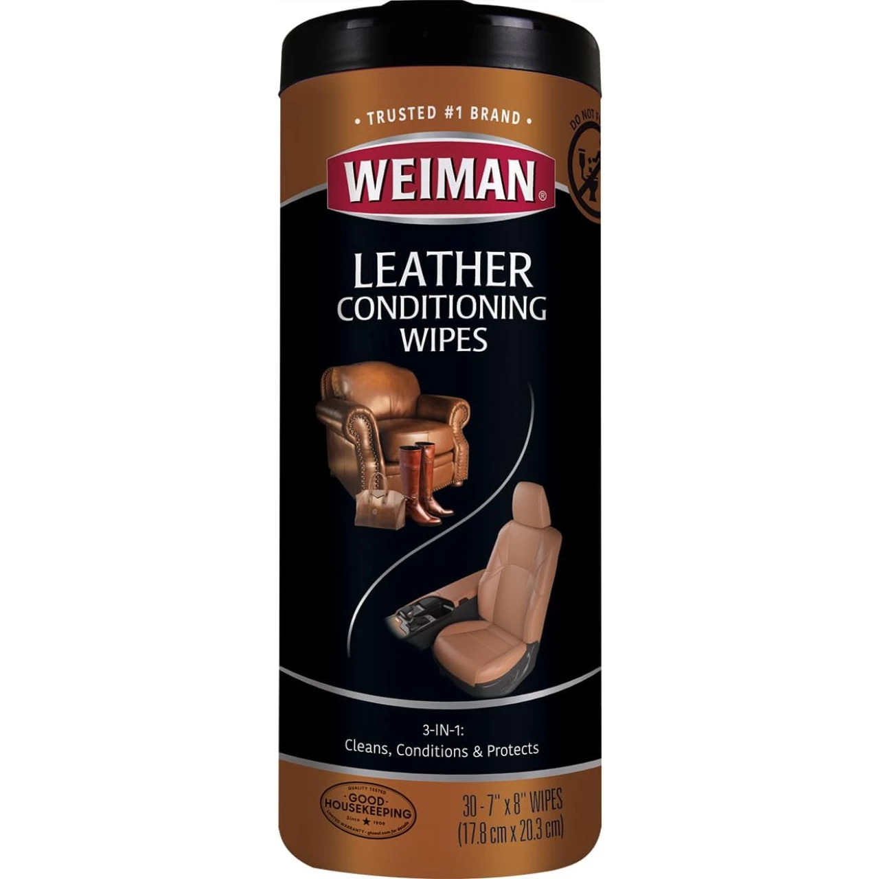 Weiman Leather Cleaner &amp; Conditioner Wipes