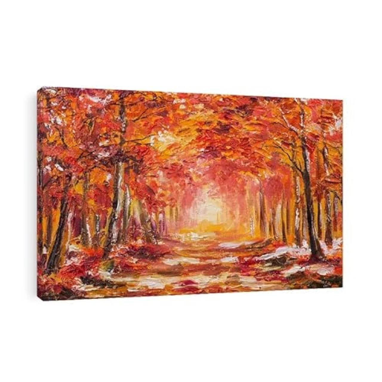 CafePress Canvas Wall Art Oil Painting Autumn Forest Ready to Hang for Living Room, Bedroom or Office