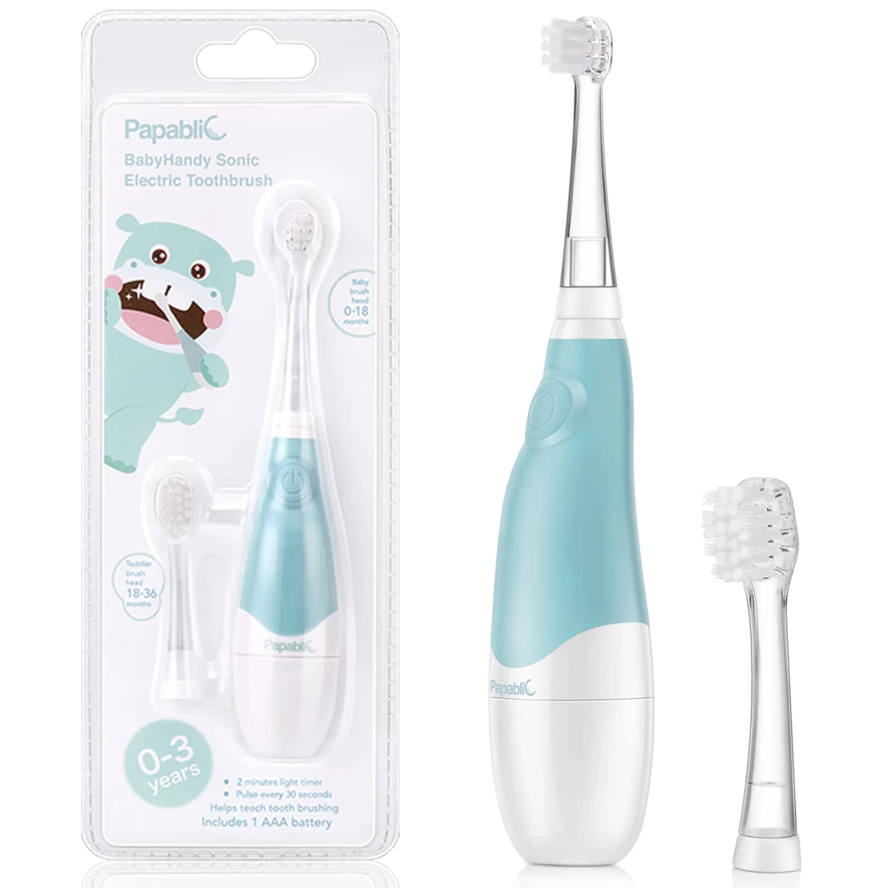 Papablic BabyHandy 2-Stage Baby Sonic Electric Toothbrush