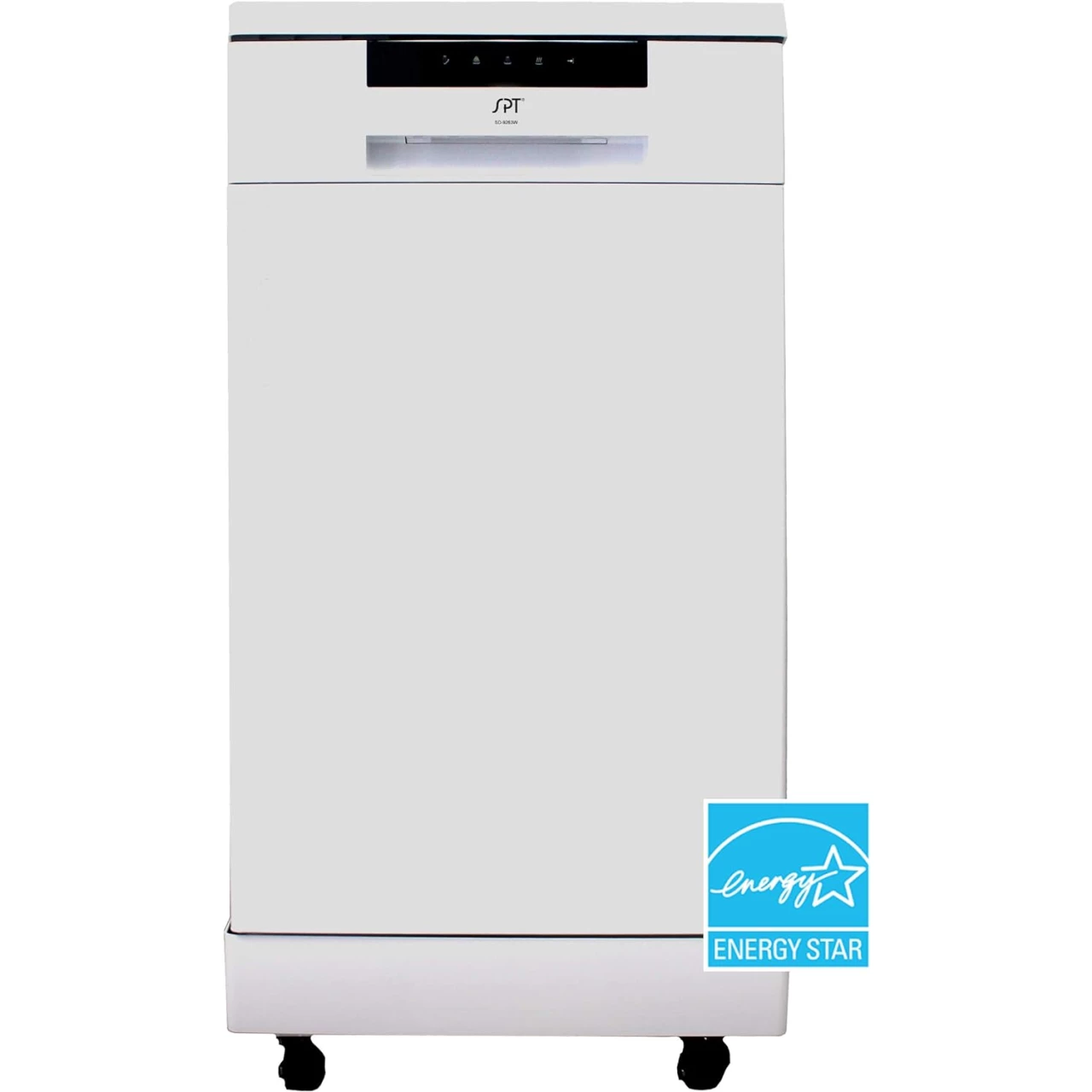 SPT SD-9263W 18″ Wide Portable Dishwasher with ENERGY STAR, 6 Wash Programs, 8 Place Settings and Stainless Steel Tub - White