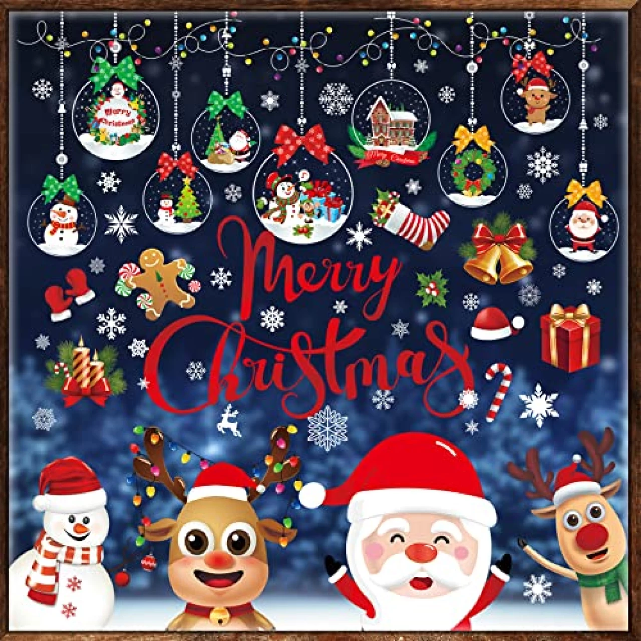 Funnlot Christmas Window Stickers 10 Sheets Christmas Window Decorations