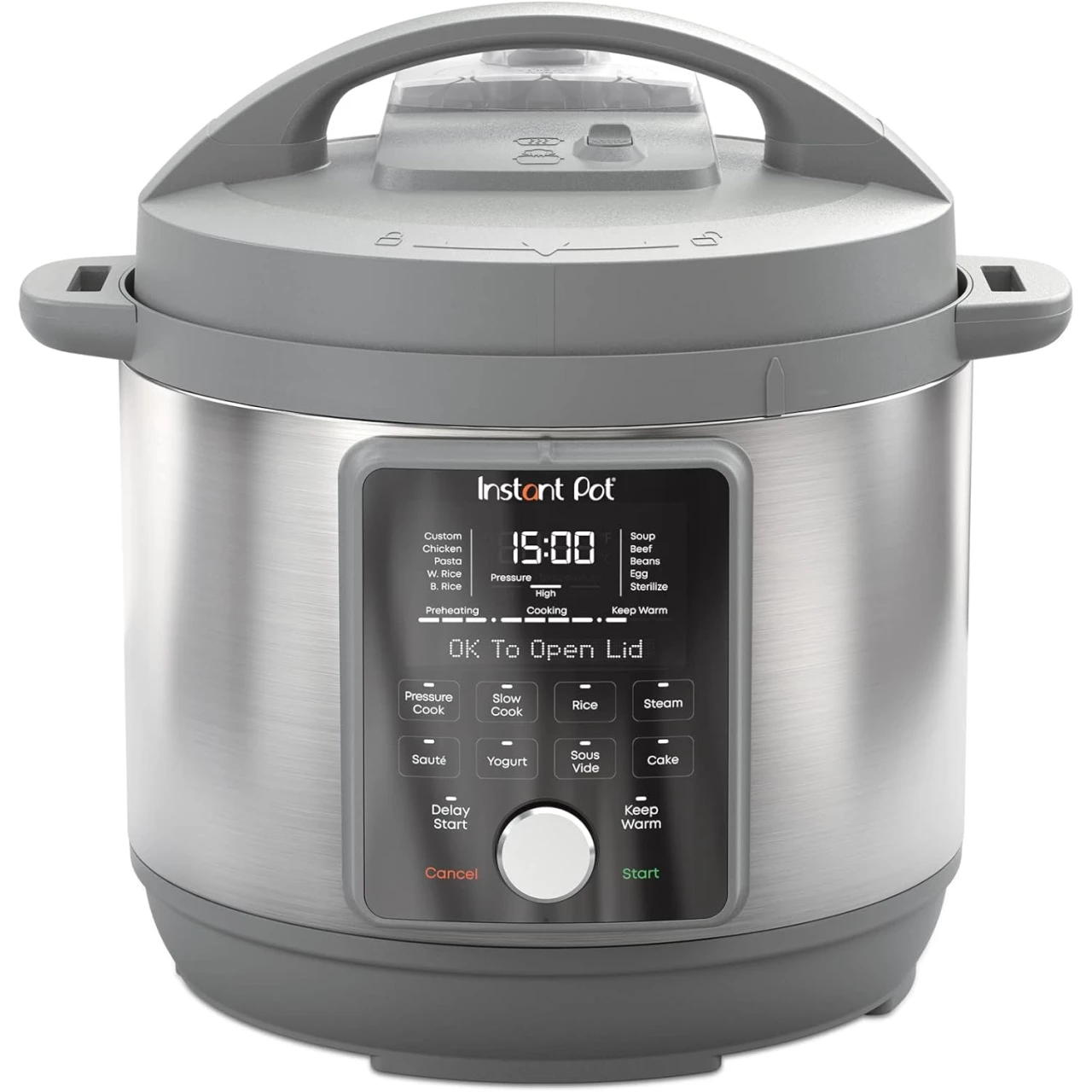 Instant Pot Duo Plus, 6-Quart Whisper Quiet 9-in-1 Electric Pressure Cooker, Slow Cooker, Rice Cooker, Steamer, Sauté, Yogurt Maker, Warmer &amp; Sterilizer, Free App with 1900+ Recipes, Stainless Steel