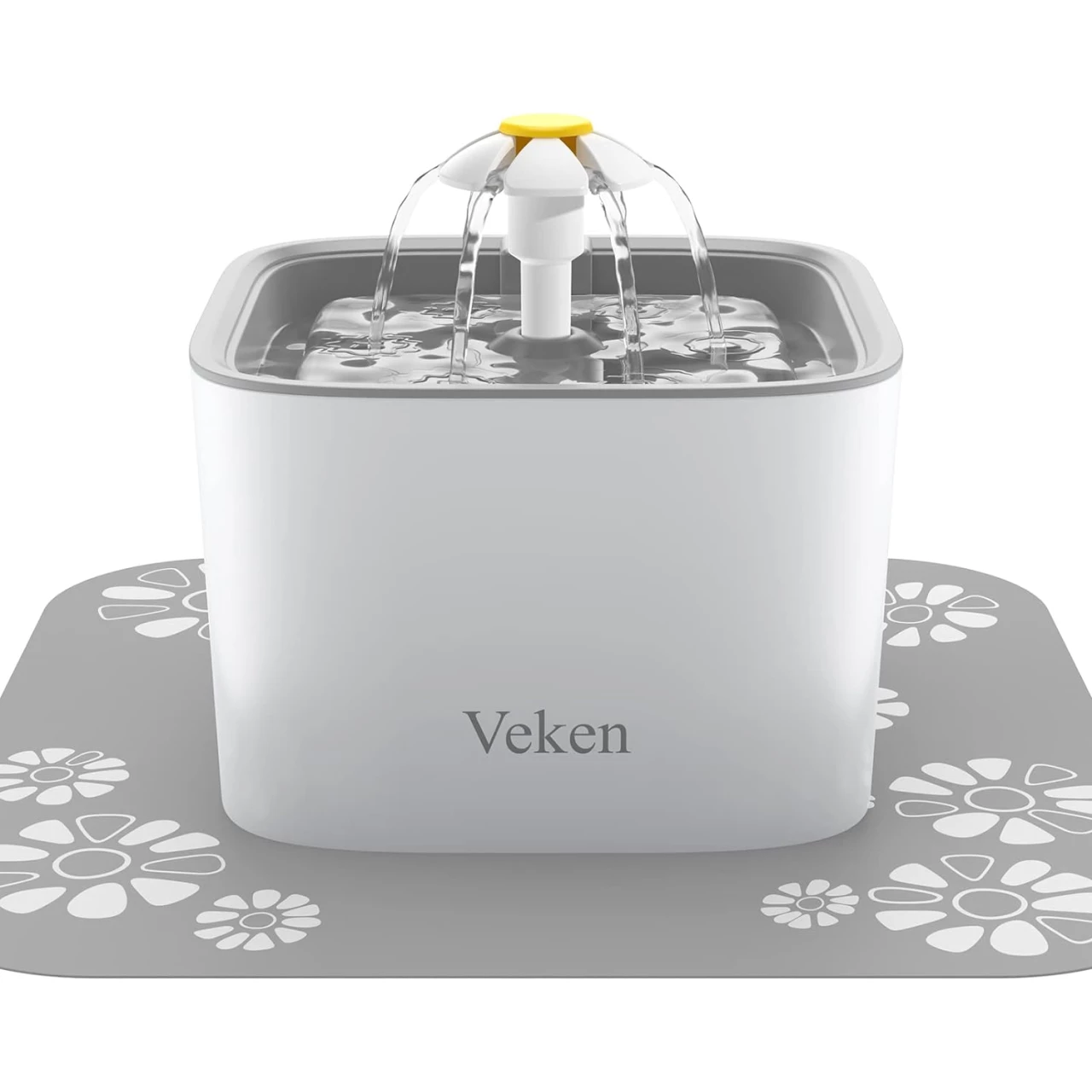 Veken Pet Fountain, 84oz/2.5L Automatic Cat Water Fountain Dog Water Dispenser