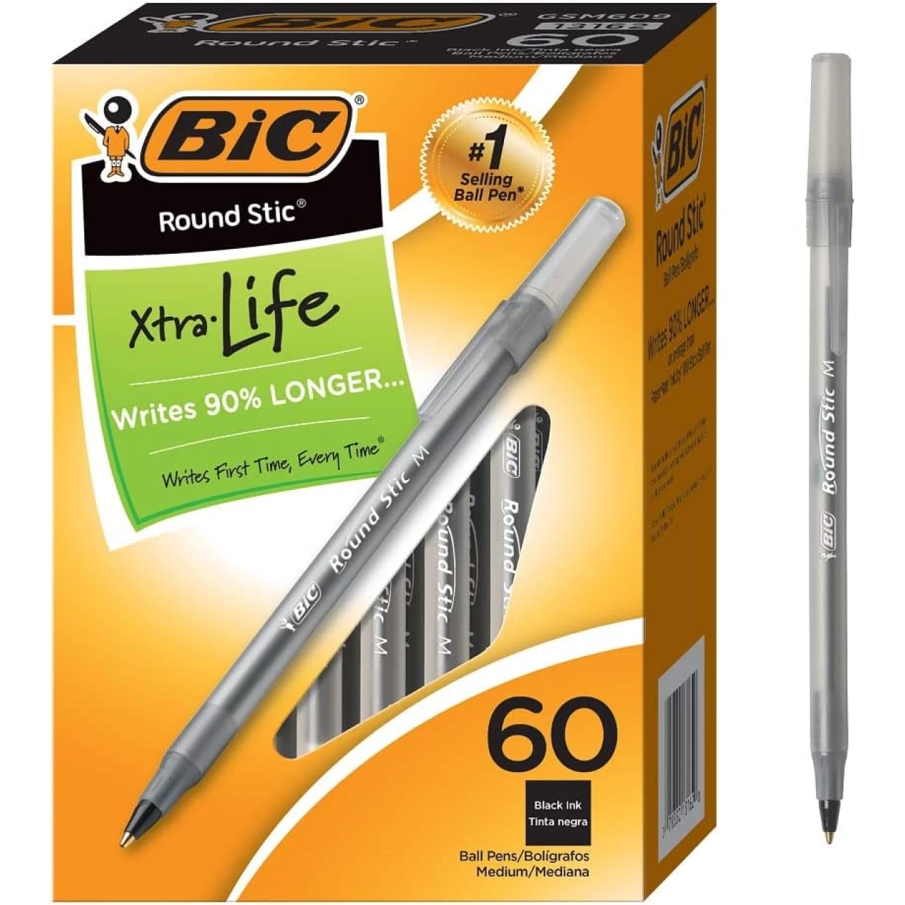 BIC Round Stic Xtra Life Ballpoint Pens