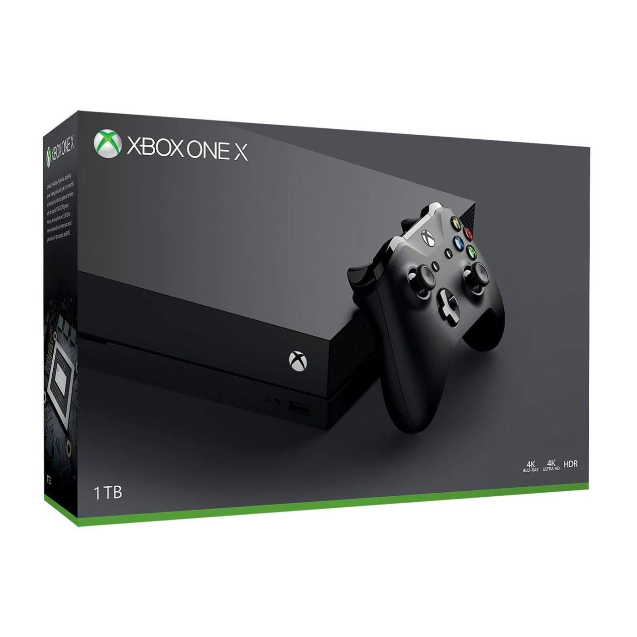 Microsoft Xbox One X 1TB Console with Wireless Controller: Enhanced, HDR, Native 4K, Ultra HD (2017 Model) (Renewed)