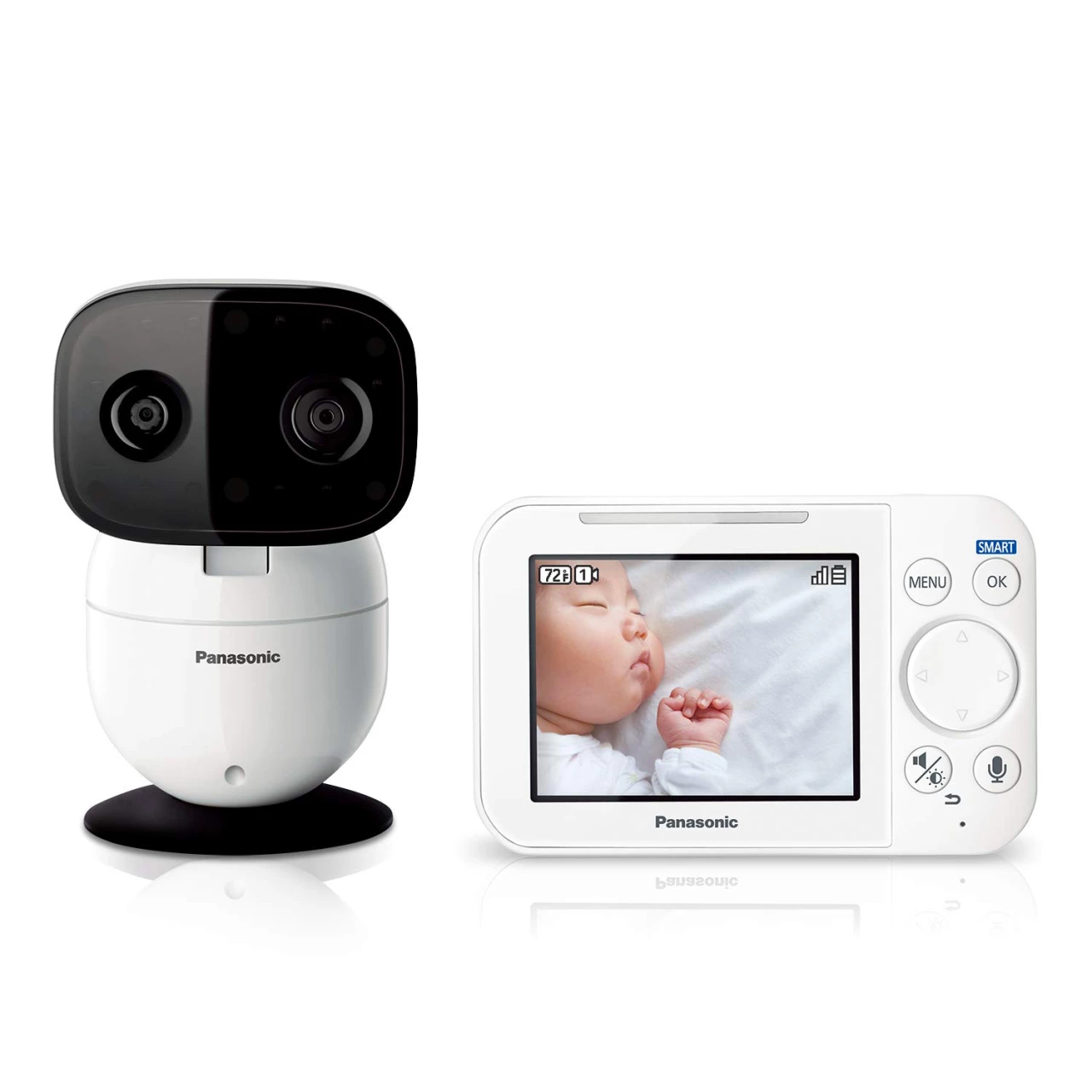 Panasonic Baby Monitor with Camera and Audio, 3.5” Color Video, Extra Long Range, Secure Connection, 2-Way Talk, Soothing Sounds, Remote Pan, Tilt, Zoom