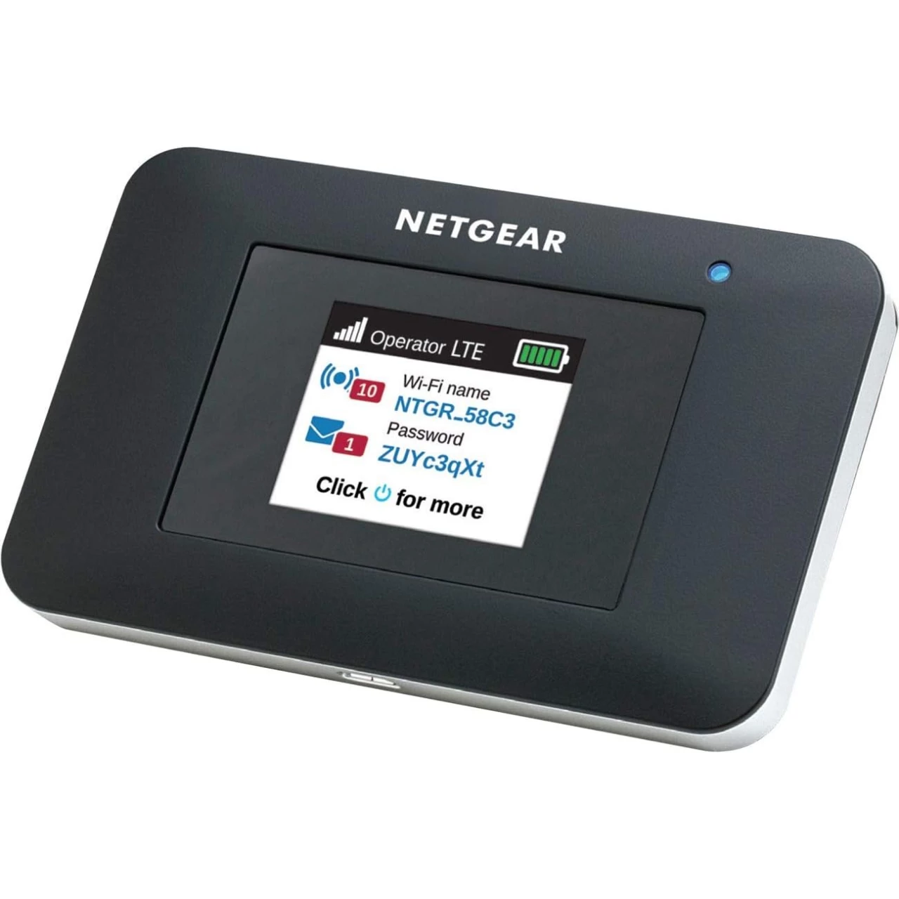 NETGEAR Mobile Wi-Fi Hotspot, 4G LTE Router AC797-100NAS, 400Mbps Download Speed, Connect Up to 15 Devices, Create a WLAN Anywhere, GSM Unlocked