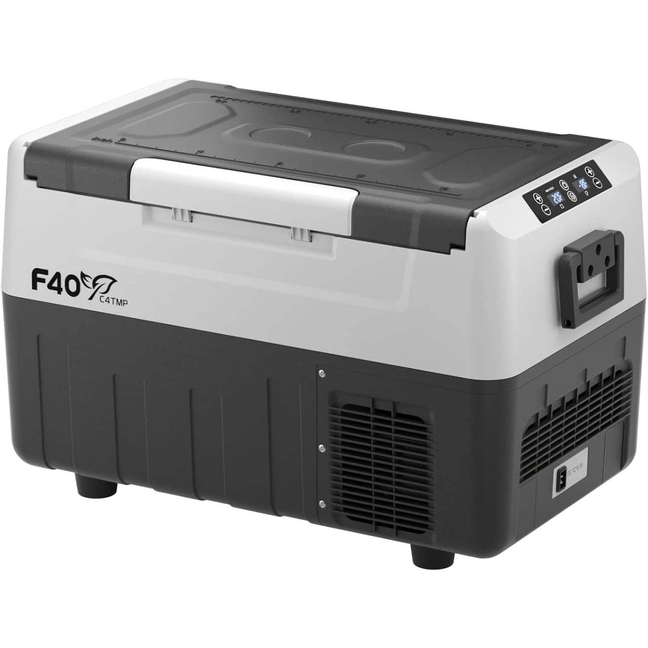 F40C4TMP 12 Volt Portable Refrigerator, 37 Quart Dual Zone Car Freezer With Independent Temperature Control