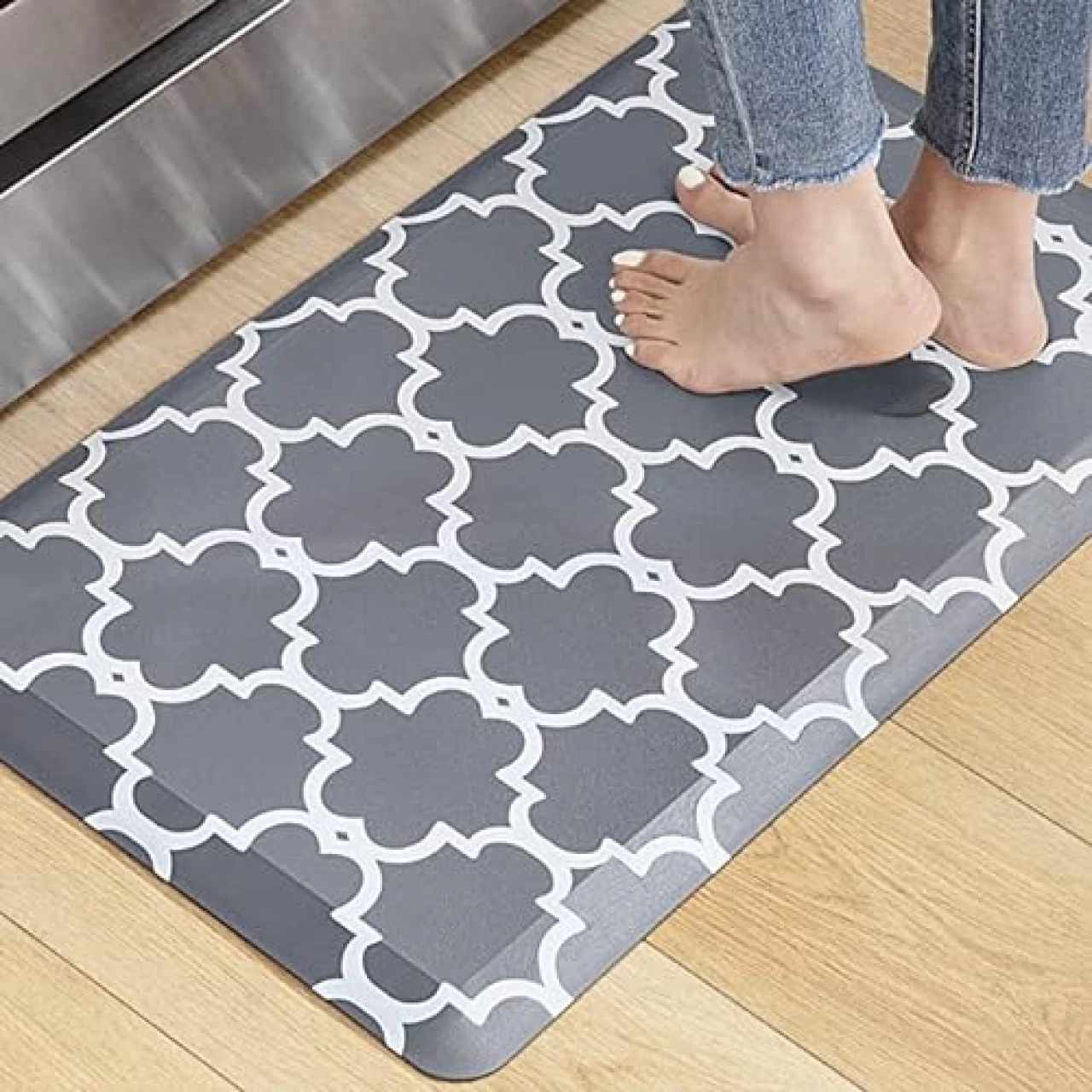 KOKHUB Kitchen Mat,1/2 Inch Thick Cushioned Anti Fatigue Waterproof Kitchen Rug, Comfort Standing Desk Mat, Kitchen Floor Mat Non-Skid &amp; Washable