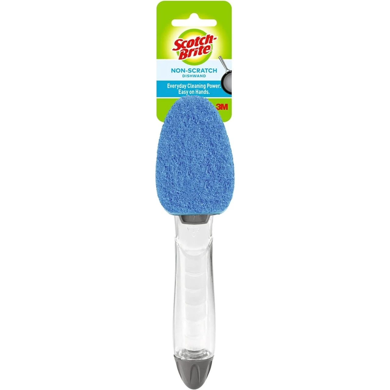 Scotch-Brite Non-Scratch Dishwand, Scrubber for Cleaning Kitchen, Bathroom, and Household, Non-Scratch Dish Scrubber Safe for Non-Stick Cookware, 1 Dishwand