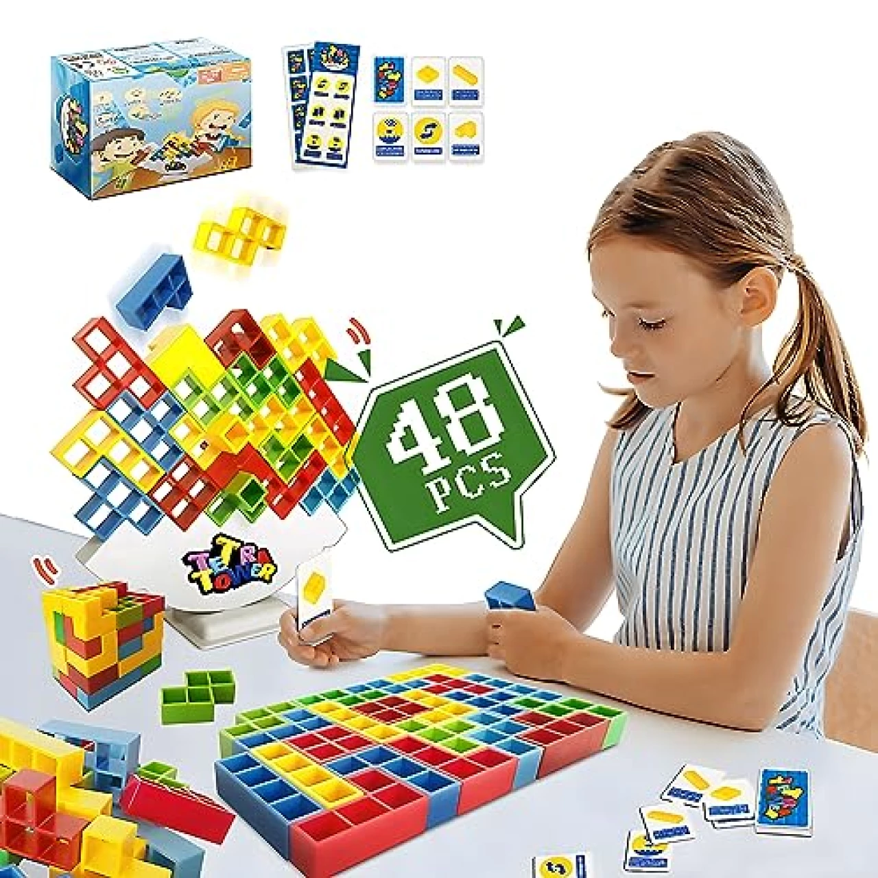 Btolin 48PCS Tetra Tower Game