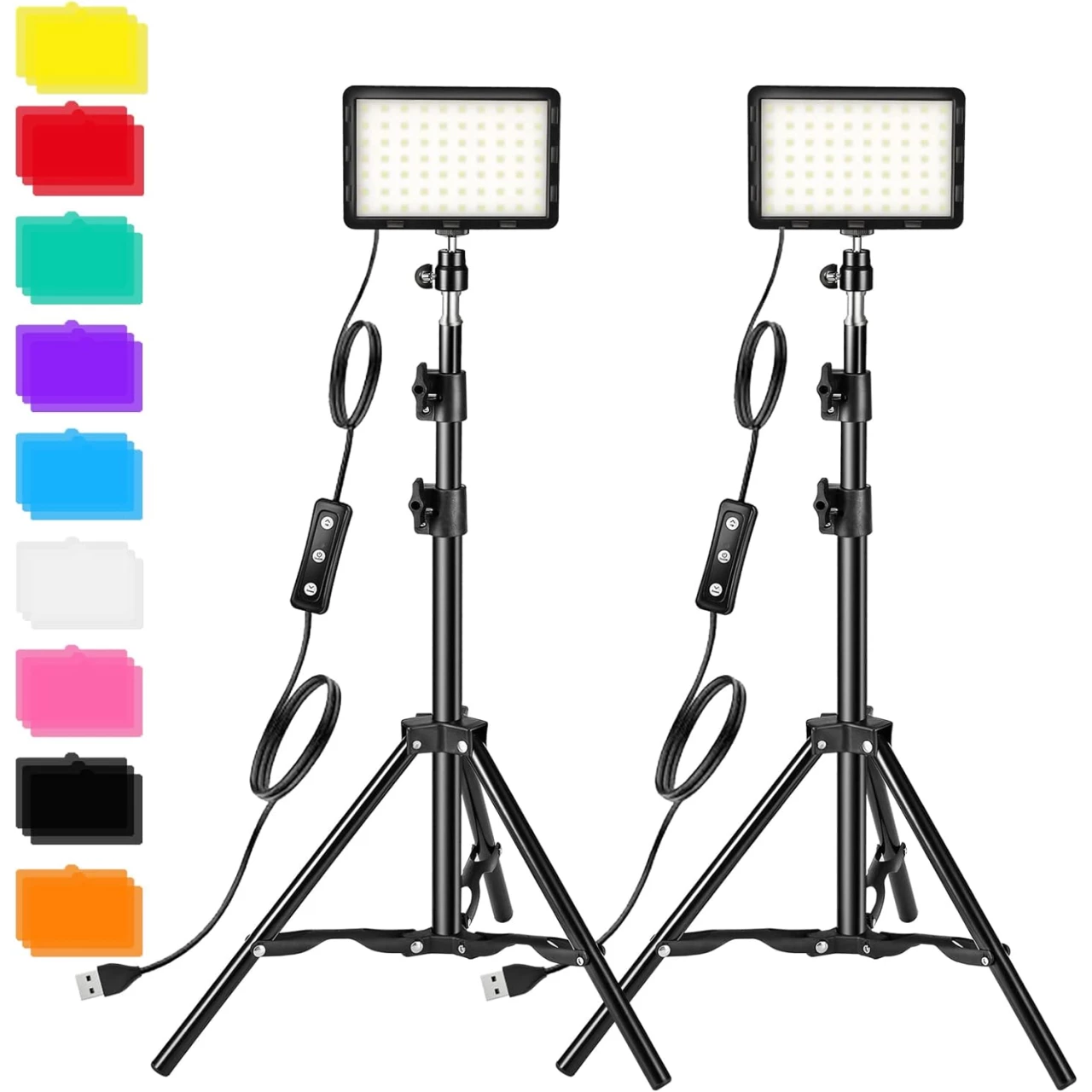 Photography Video Lighting Kit, LED Studio Streaming Lights