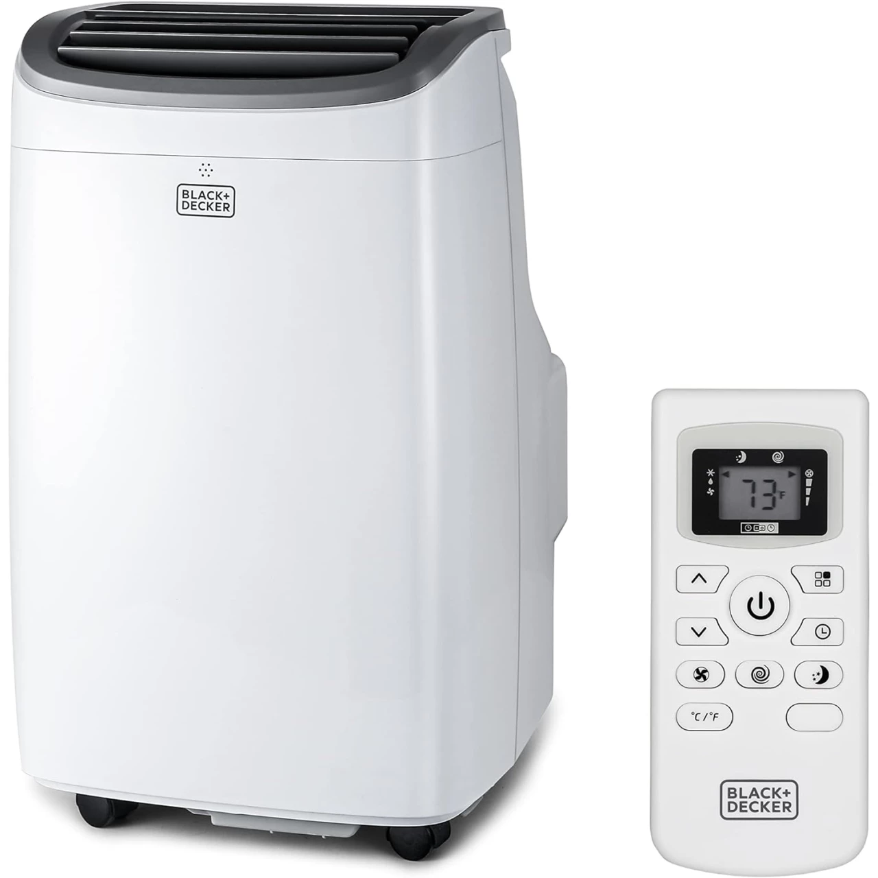 BLACK+DECKER 10,000 BTU Portable Air Conditioner up to 450 Sq. ft. with Remote Control, White