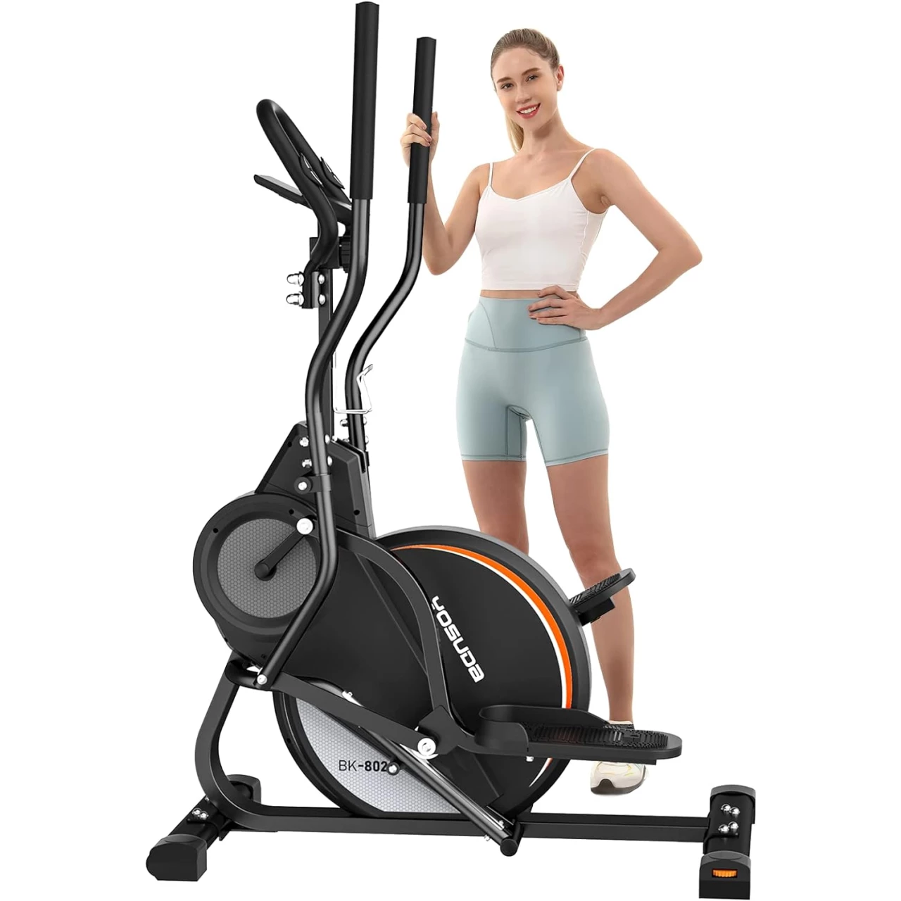 YOSUDA Pro Cardio Climber Stepping Elliptical Machine, 3 in 1 Elliptical, Total Body Fitness Cross Trainer with Hyper-Quiet Magnetic Drive System, 16 Resistance Levels, LCD Monitor &amp; iPad Mount