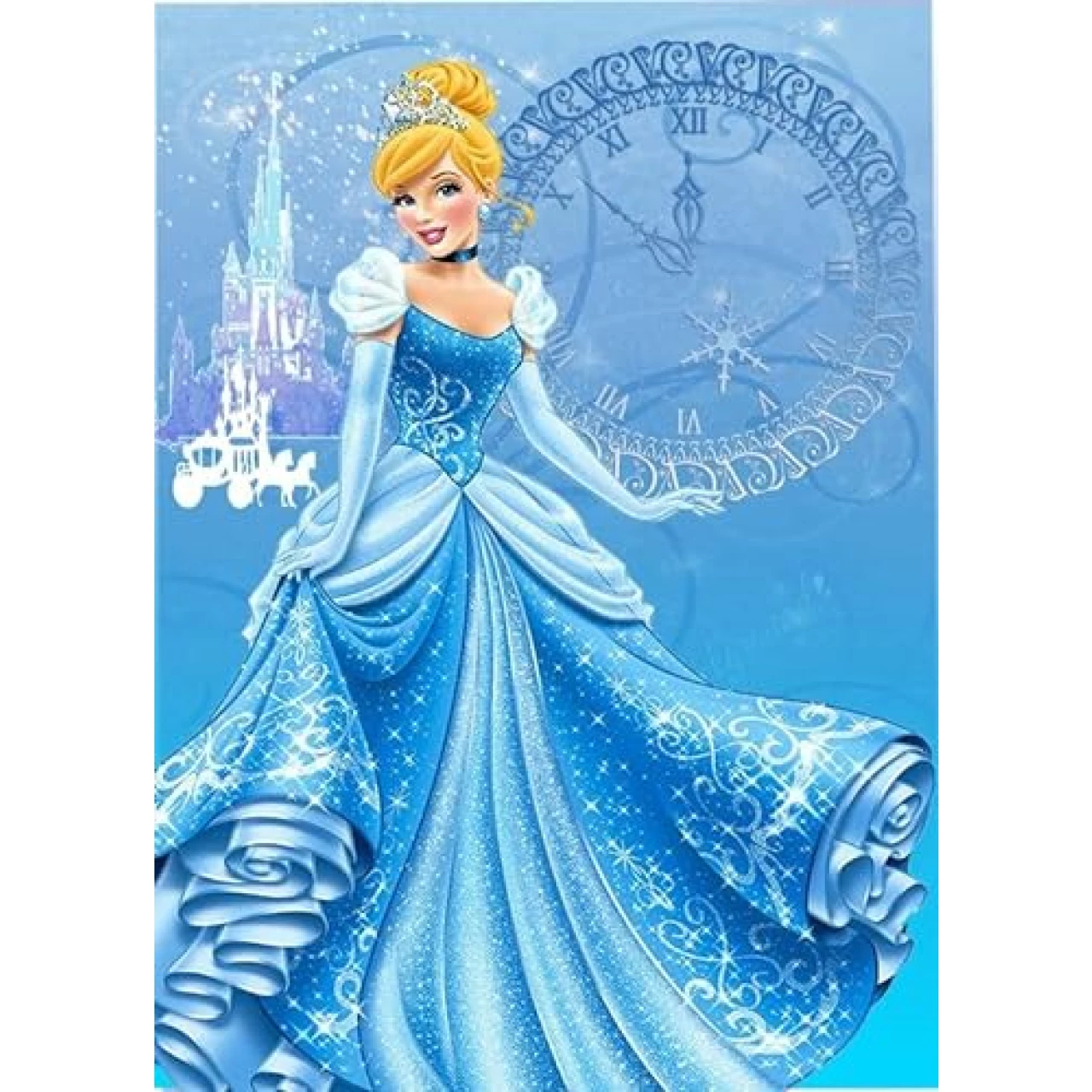 SXSJEIOU 5D Cinderella Princess Diamond Painting Kits for Adults DIY Diamond Art Full Drill Embroidery Craft Kits for Home Wall Decor 12 X 16 Inch