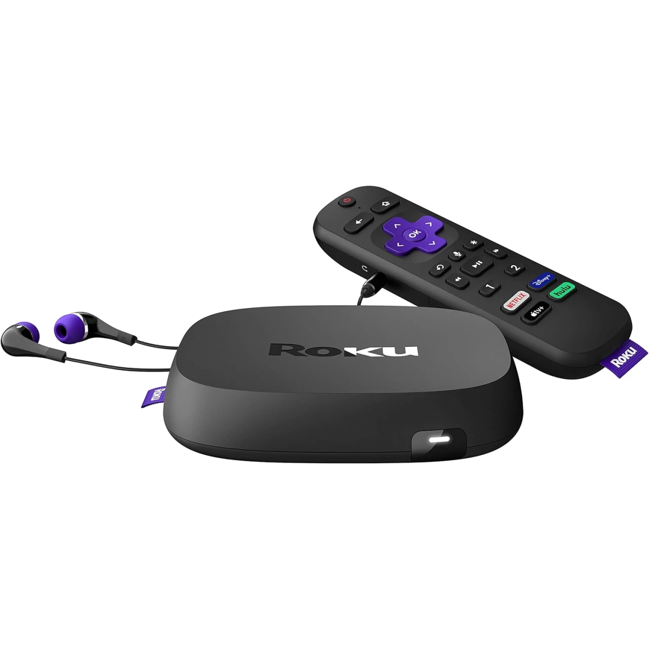 Roku Ultra 2020 | Streaming Media Player HD/4K/HDR, Bluetooth Streaming, and Roku Voice Remote with Headphone Jack and Personal Shortcuts, includes Premium HDMI Cable (Renewed)