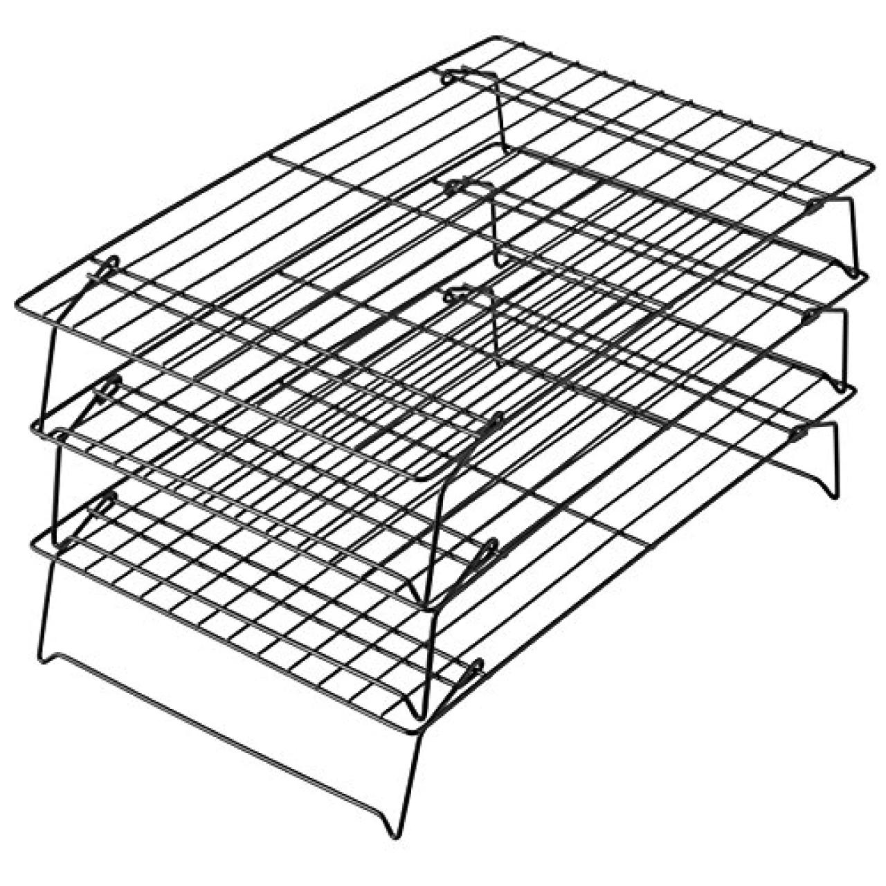 Wilton Excelle Elite 3-Tier Cooling Rack for Cookies, Cake and More - Cool Batches of Cookies, Cake Layers or Finger Foods, Black