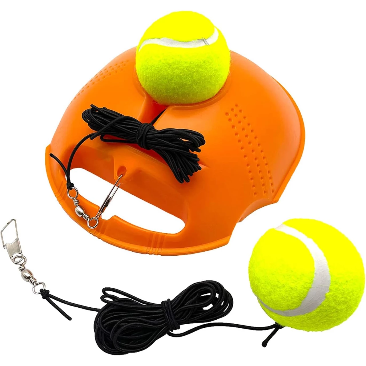 TaktZeit Tennis Trainer Self Training Rebound Baseboard Tennis Training Gear with 2 String Balls