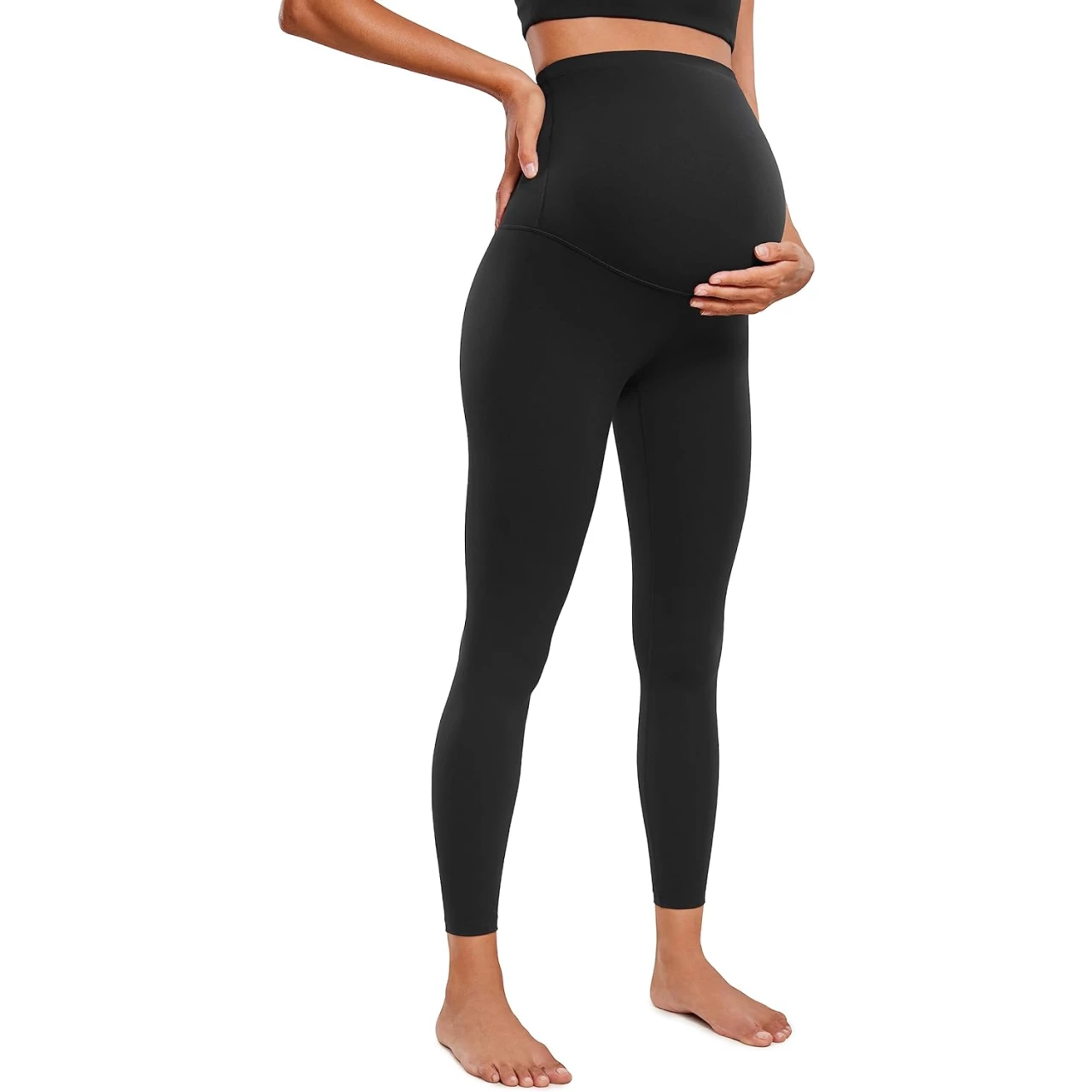 CRZ YOGA Womens Butterluxe Maternity Leggings Over The Belly 25&quot; - Buttery Soft Workout Activewear Yoga Pregnancy Pants