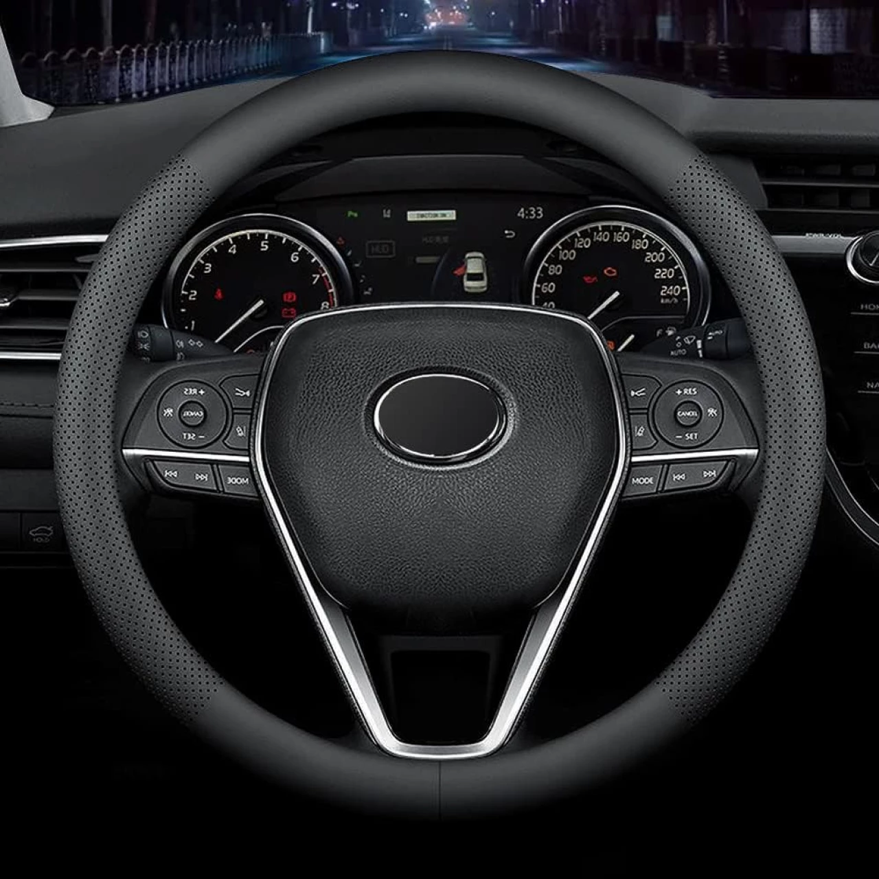 LKWLIKEI Nappa Premium Leather car Steering Wheel Cover