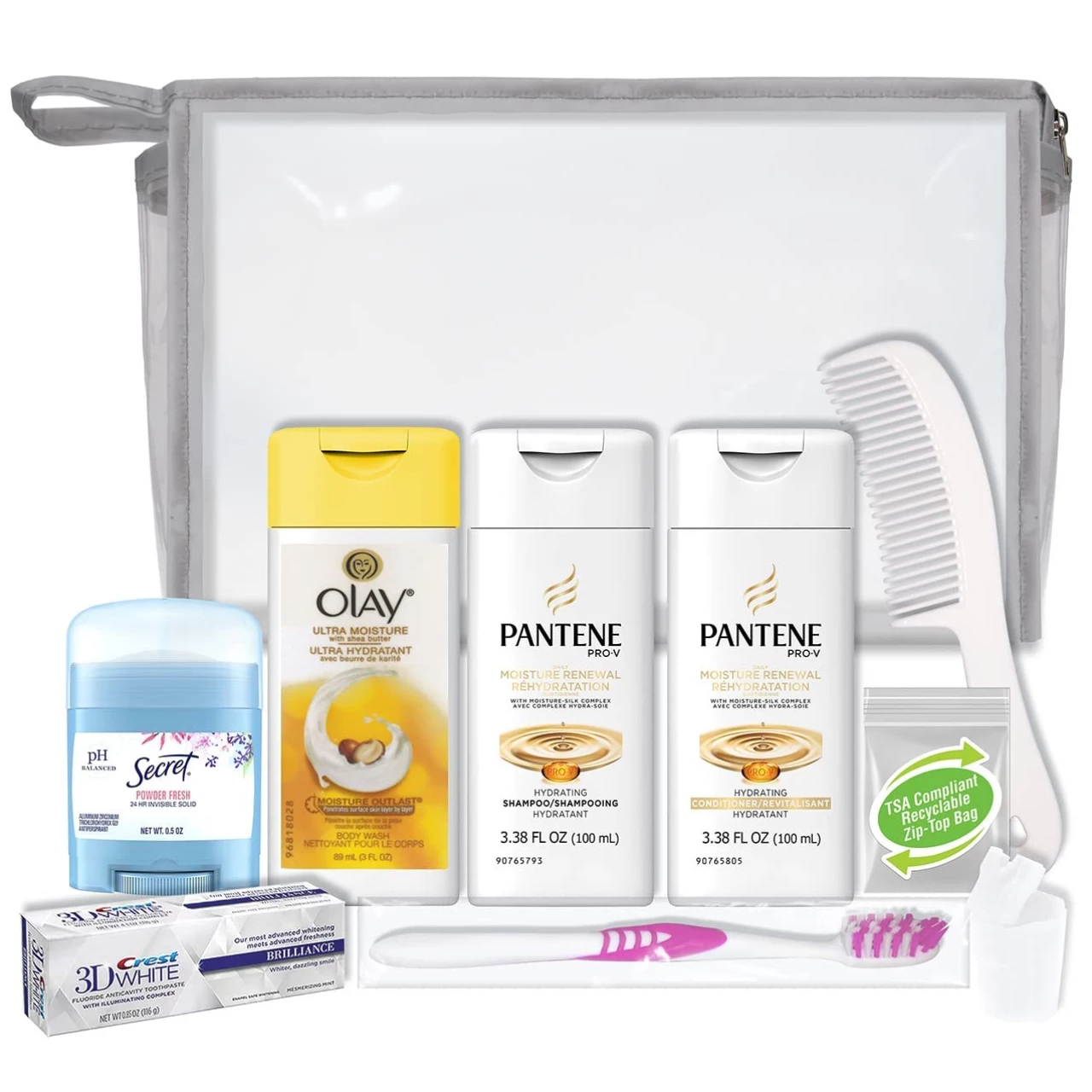 Convenience Kits International Women&rsquo;s 10-Piece Deluxe Kit with Travel Size TSA Compliant Essentials