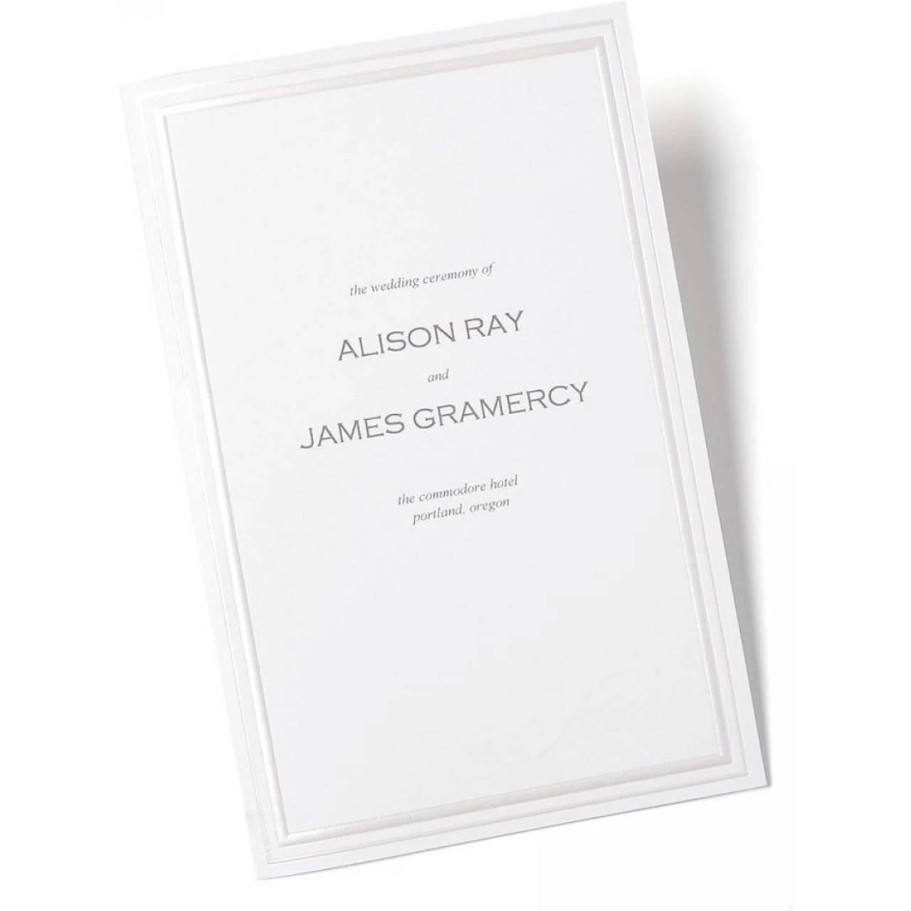 Gartner Studios Pearl White Bifold Wedding Program