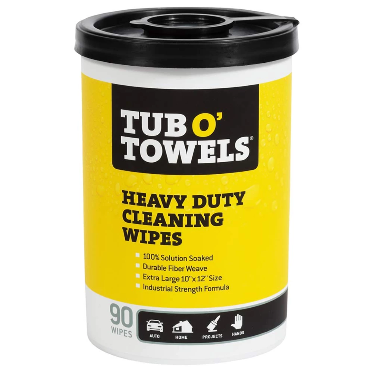 Tub O Towels TW90 Heavy-Duty 10&quot; x 12&quot; Size Multi-Surface Cleaning Wipes