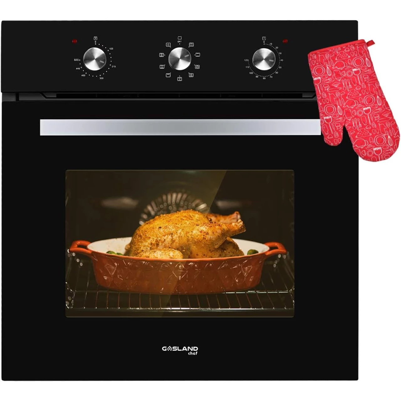 24 Inch Wall Oven, GASLAND Chef ES609MB Built-in Electric Wall Oven, Black