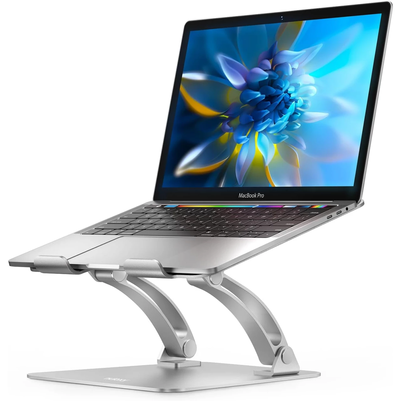 Nulaxy Laptop Stand for Desk, Ergonomic Height Angle Adjustable Laptop Riser Holder - Silver