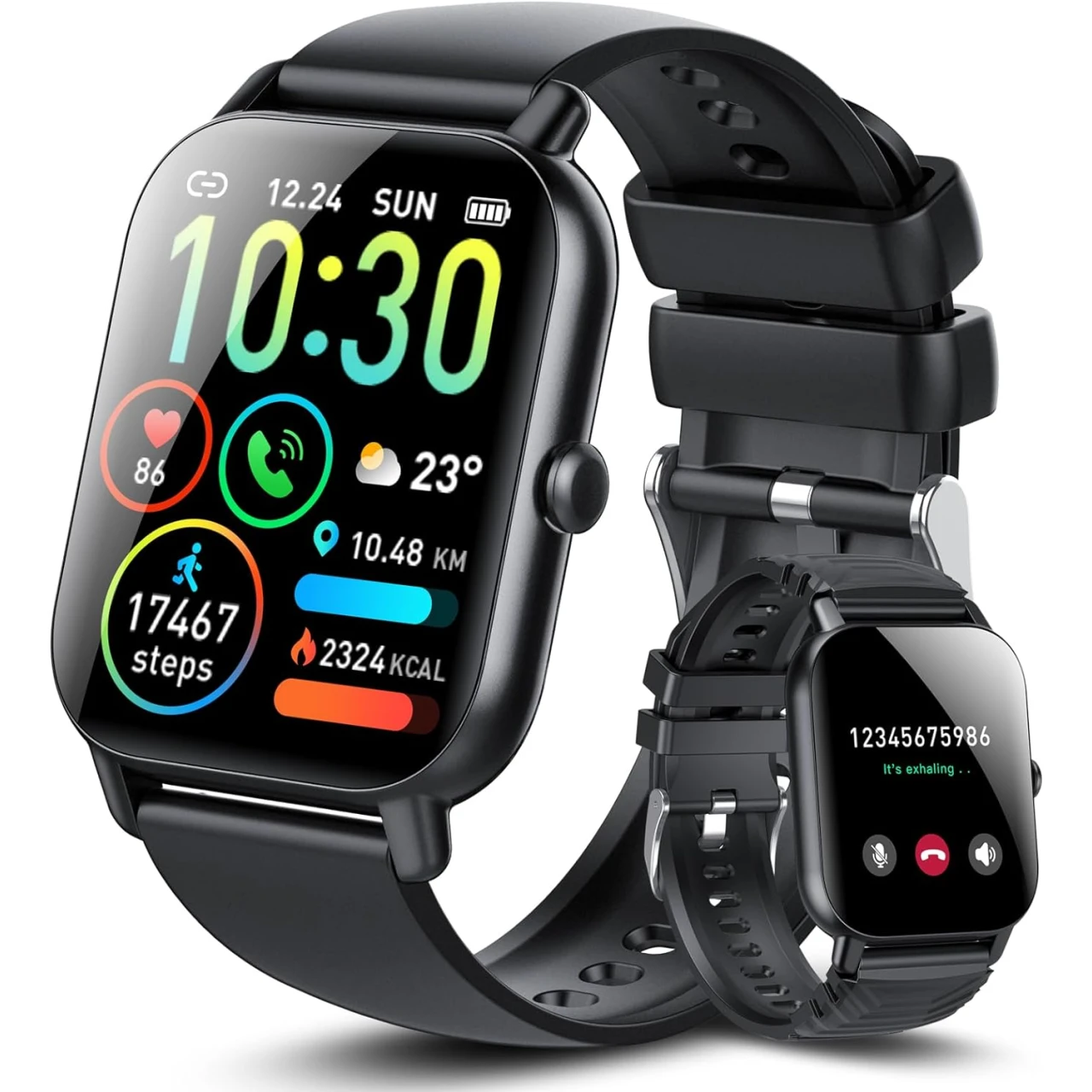 Ddidbi Smart Watch for Men Women(Answer/Make Calls), 1.85&quot; HD Touch Screen Fitness Watch with Sleep Heart Rate Monitor, 112 Sports Modes, IP68 Waterproof Activity Trackers Compatible with Android iOS