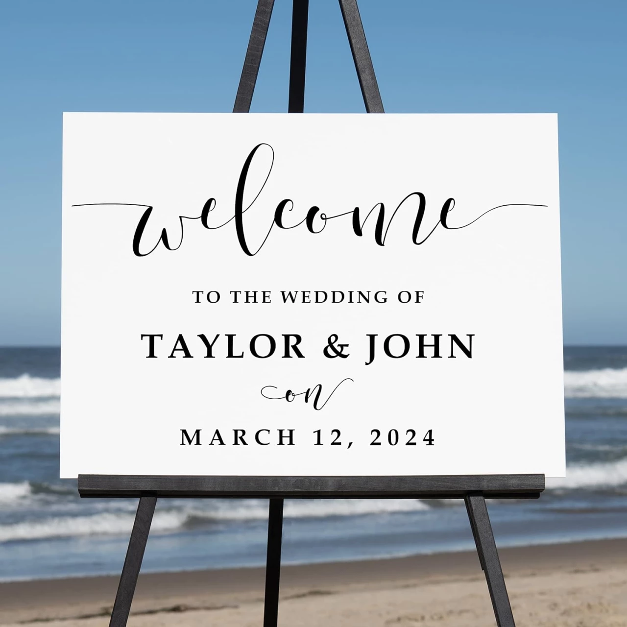 Semi-Custom Wedding Welcome Sign