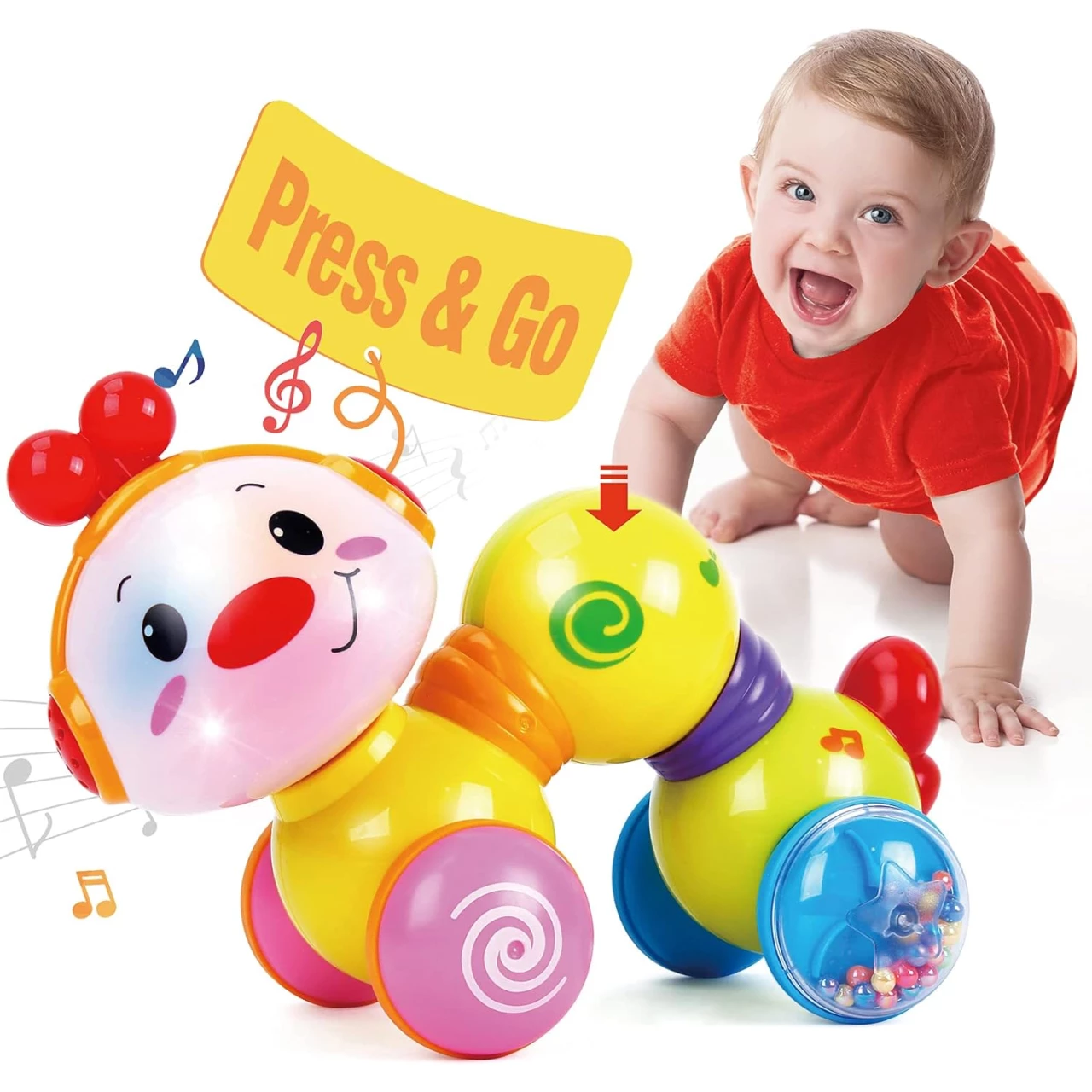 Baby Toys 6 to 12 Months - Musical, Sounds, Light up, Press &amp; Go Baby Toys for 1 Year Old - Motor Skills Cause and Effect Toys for Babies 6-12 Months - 6 7 8 9 Month Old Baby &amp; Toddler Toys Age 1-2