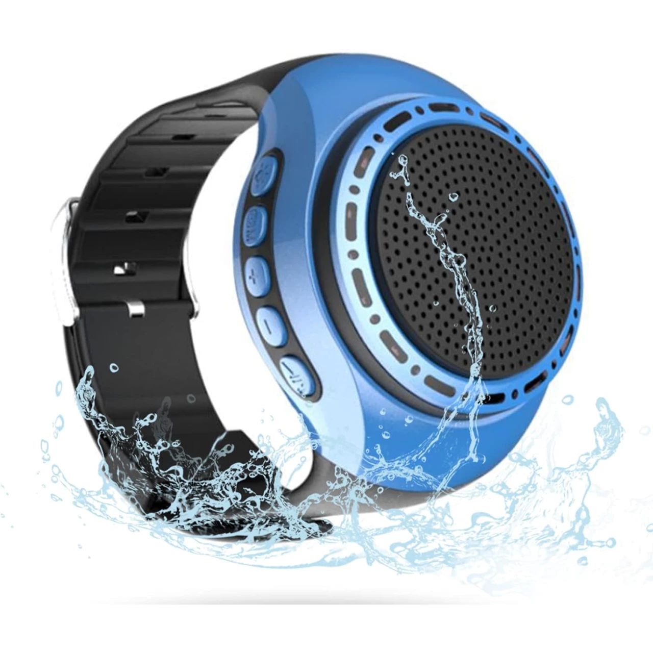 OriDecor Wireless Wearable Waterproof Wrist Portable Bluetooth Speaker Watch with Multi Function FM Radio &amp; MP3 Player &amp; TWS &amp; Selfie &amp; Ultra Long Standby Time (Blue)