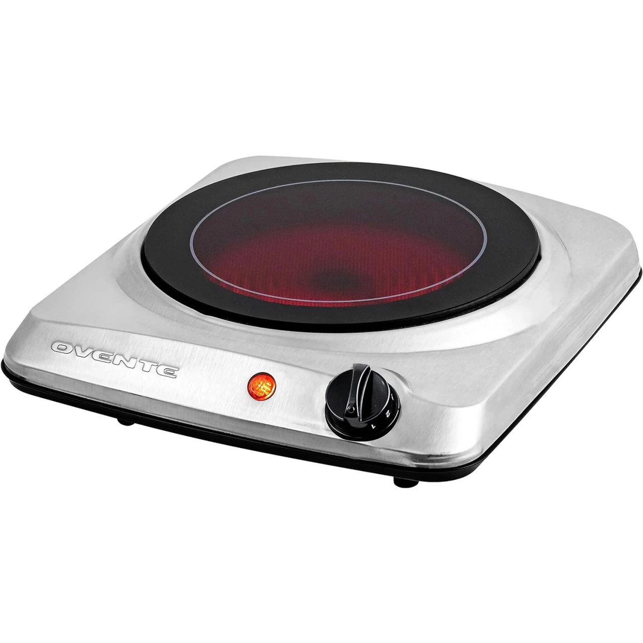OVENTE Electric Single Infrared Burner 7 Inch Ceramic Glass Hot Plate Cooktop