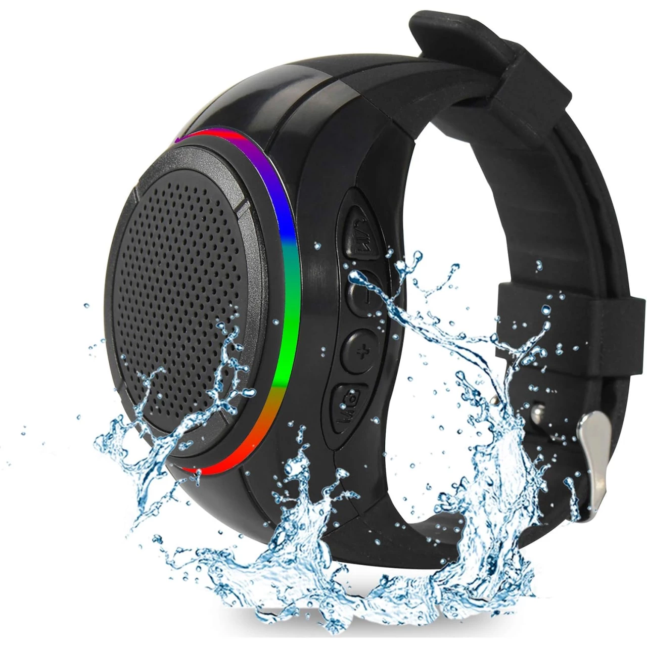 Frewico X10 Wearable,Portable Bluetooth Speaker Watch,Cear Call Speakerphone,IPX5 Waterproof,TWS,SD Card Slot(Black)