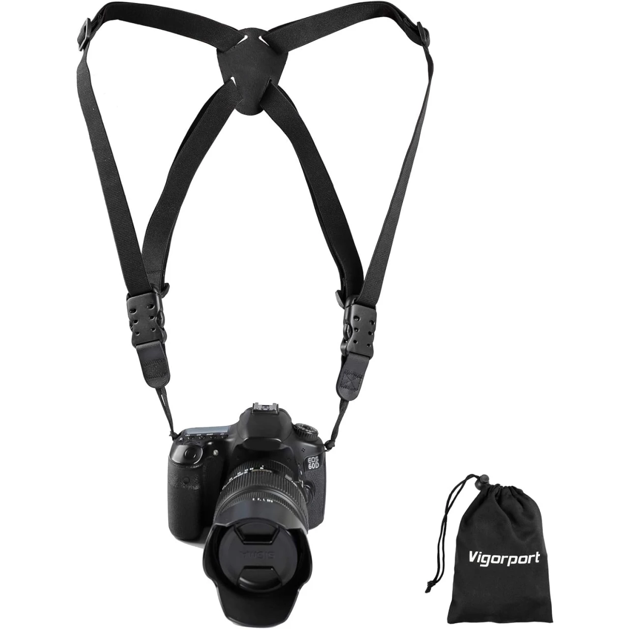 Camera Harness Strap,Cross Shoulder Quick Release Straps for Binoculars, Rangefinders,Harness Strap Compatible with Canon, Nikon, Sony and DSLR SLR Cameras-Black