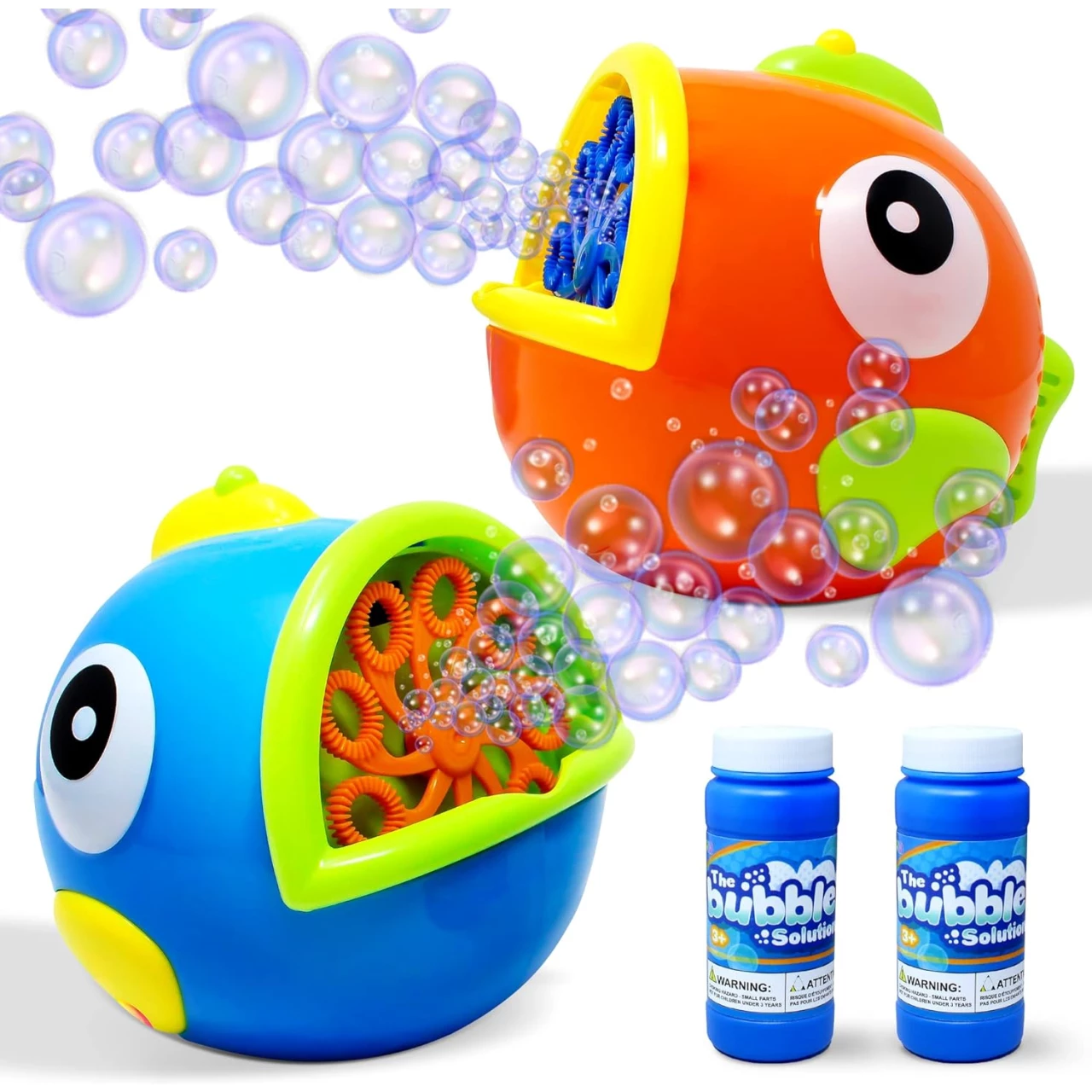 JOYIN 2 Pack Bubble Machines for Kids, Automatic Bubble Blowers, Bubble Makers, Bubbles Party Favors Supplies, Summer Toy, Outdoor/Indoor Activity Use, Birthday Gifts, Easter
