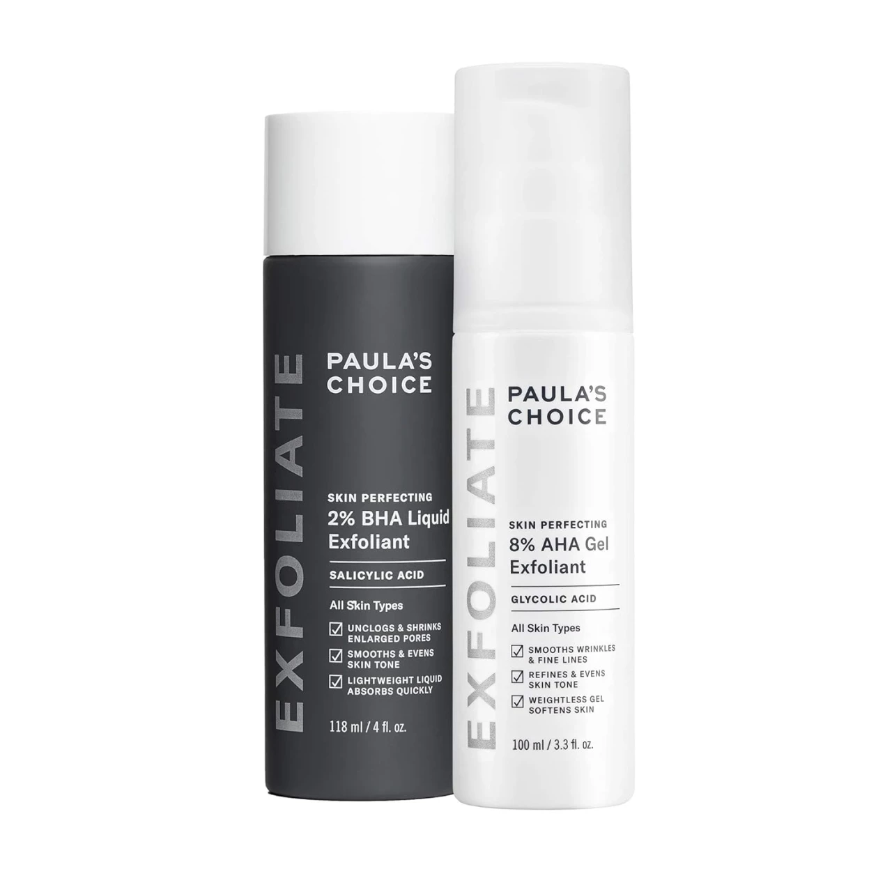 Paula&rsquo;s Choice-SKIN PERFECTING 8% AHA Gel Exfoliant &amp; 2% BHA Liquid Duo