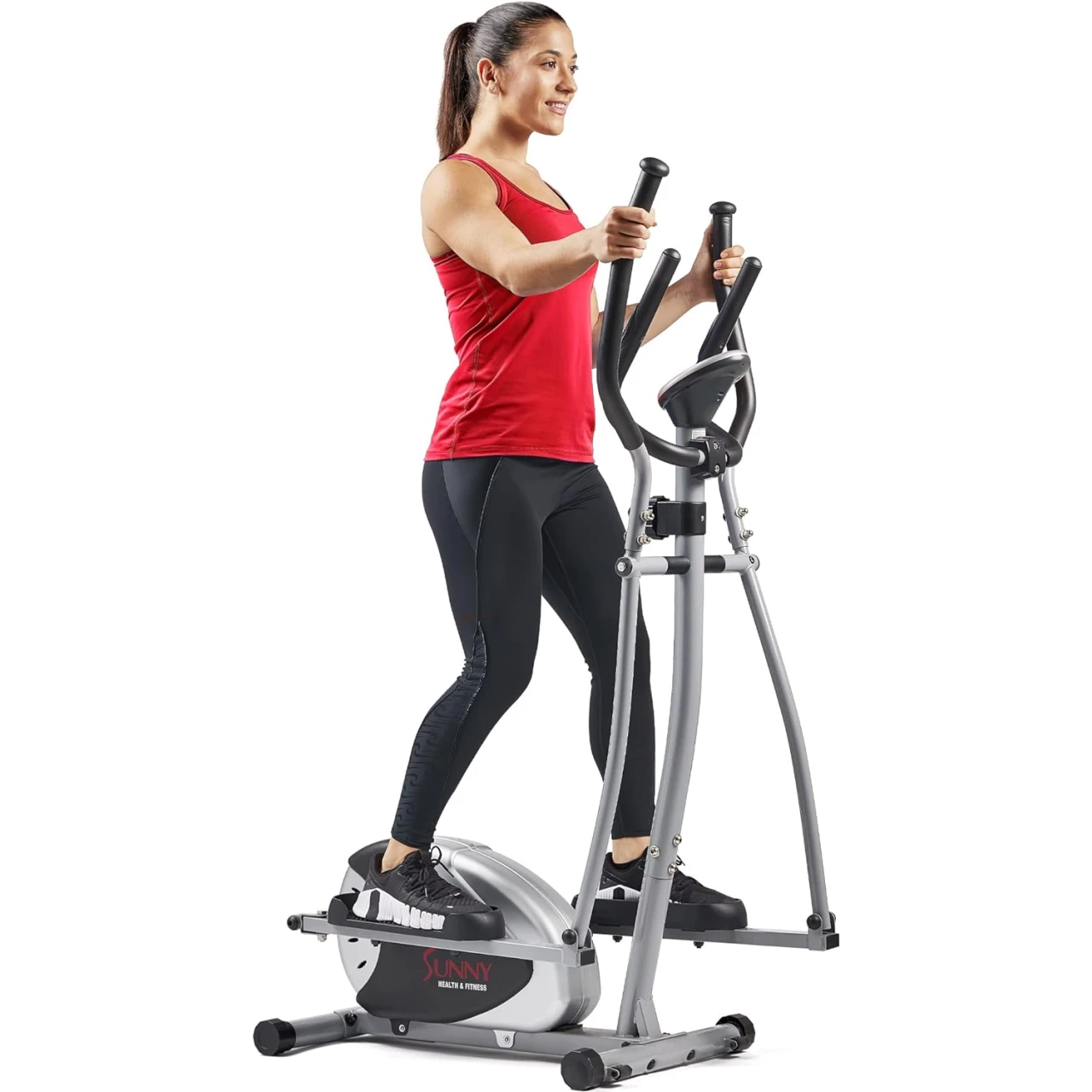 Sunny Health &amp; Fitness Legacy Stepping Elliptical Machine, Total Body Cross Trainer