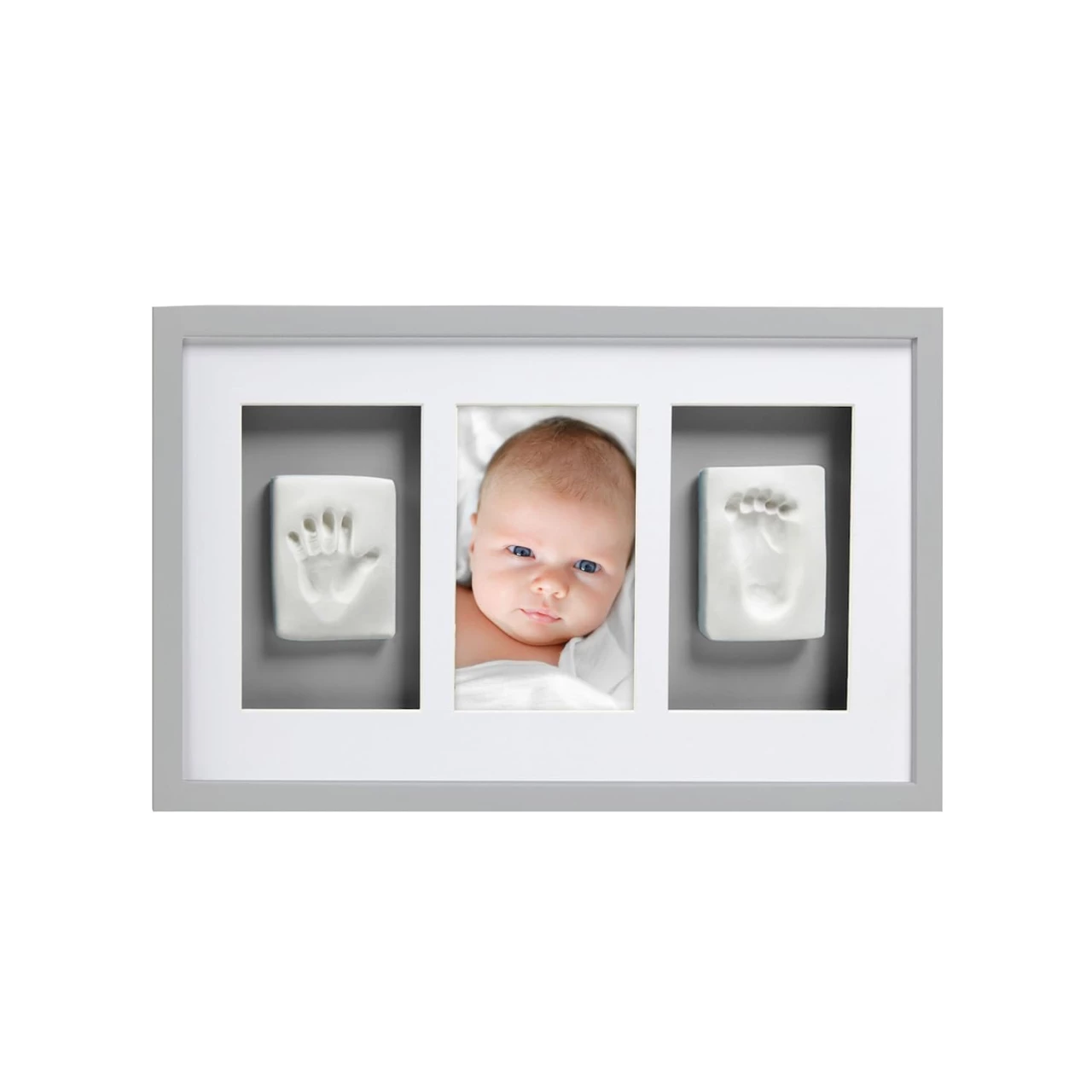 Pearhead Babyprints Newborn Baby Handprint and Footprint Deluxe Wall Photo Frame